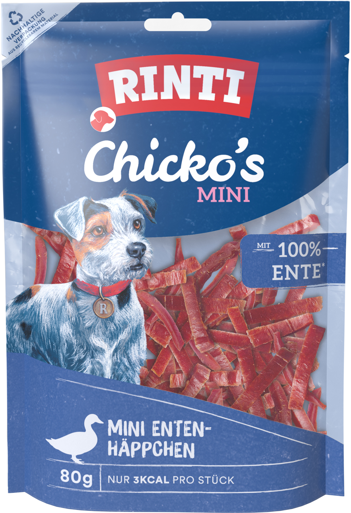 RINTI Sensible Ente 120g – Gefriergetrockneter Hundesnack Ohne Zusätze Für Allergiker