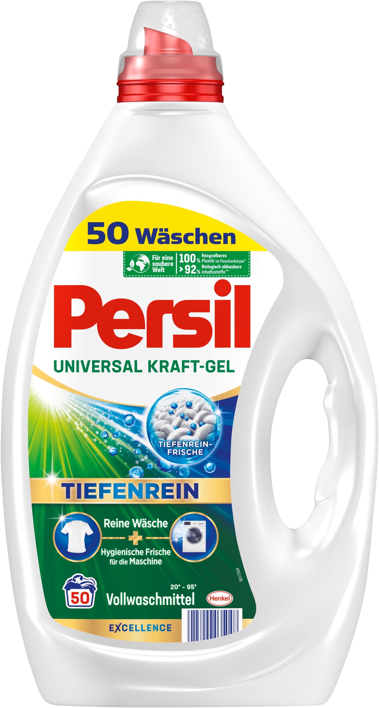 Persil Universal Gel, Flüssigwaschmittel, 360° Reinheit & Pflege, Doppelpack (2x20 Waschladungen