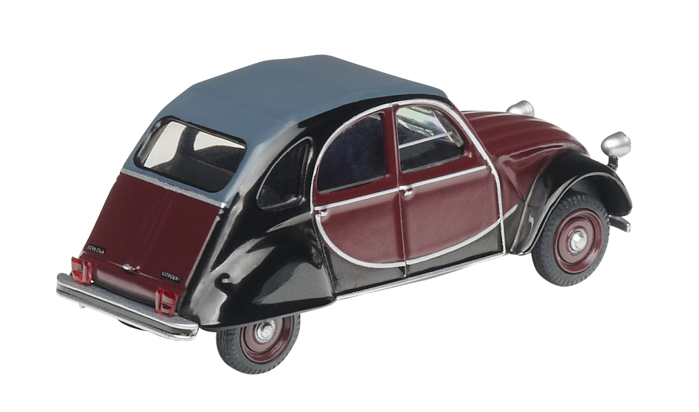 Miniature 1:64 SCHUCO Citroën 2CV 1976 Blanc Et Rouge - Modèle 452037200