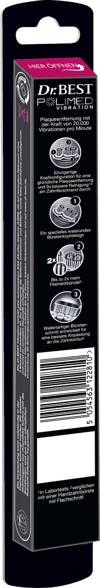Dr.BEST Vibration Polimed Zahnbürste mittel online bestellen