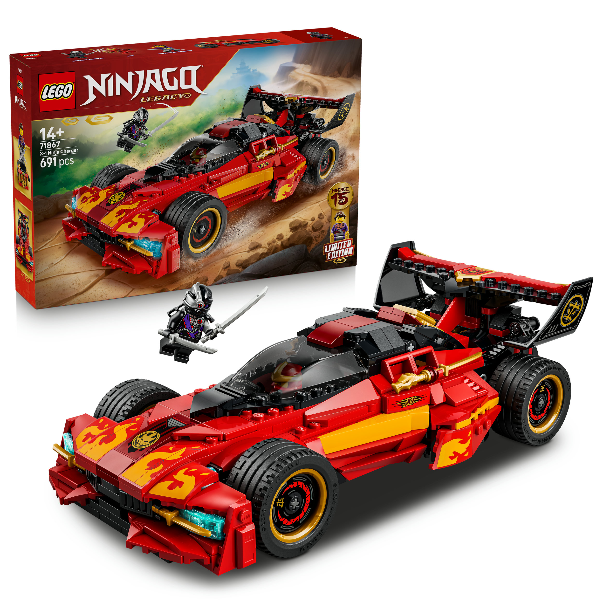 LEGO NINJAGO 71867 15-jähriges Jubiläum: X-1 Ninja Supercar, DIY