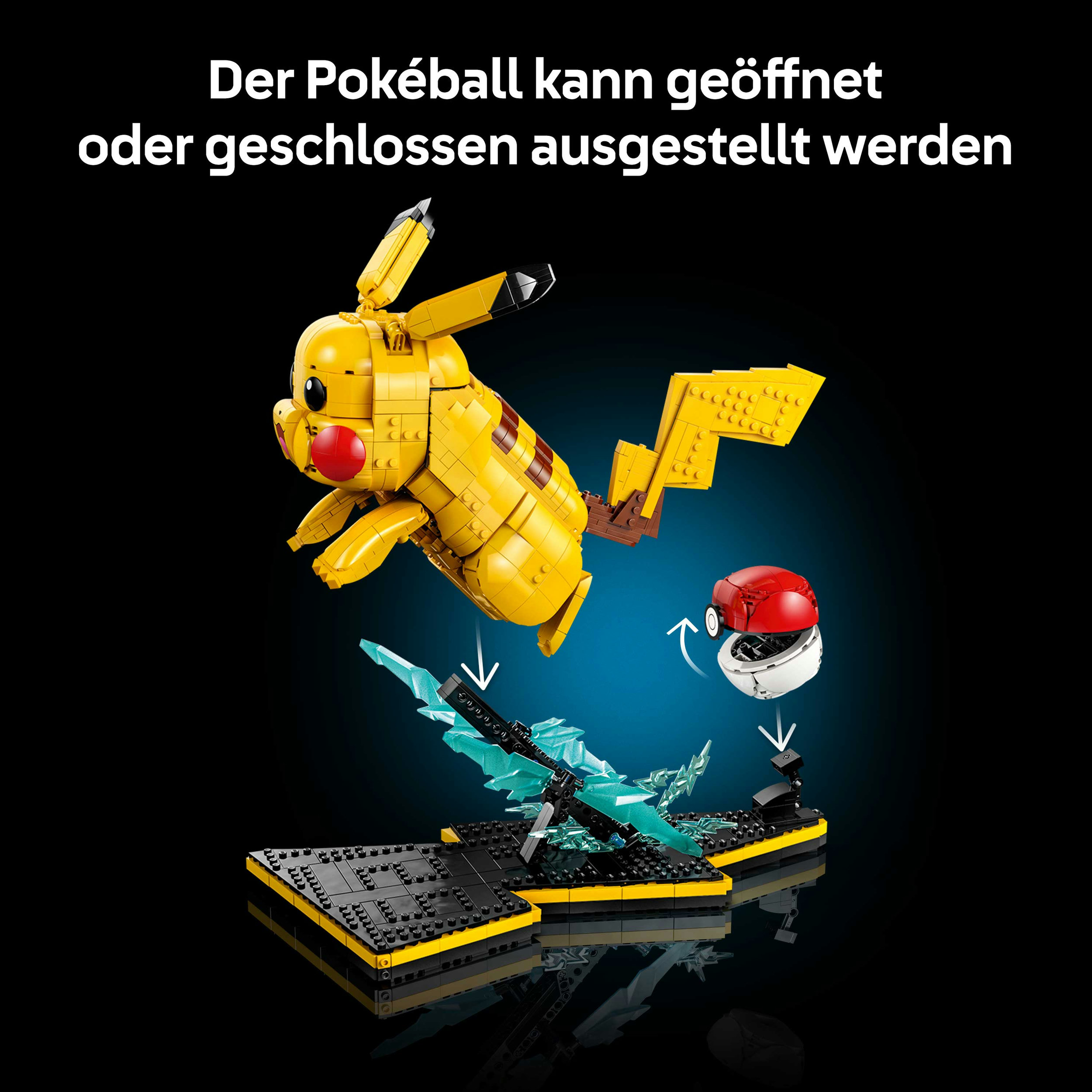 LEGO Pokémon 72152 Pikachu und Pokéball, 3D Puzzle zum Videospiel