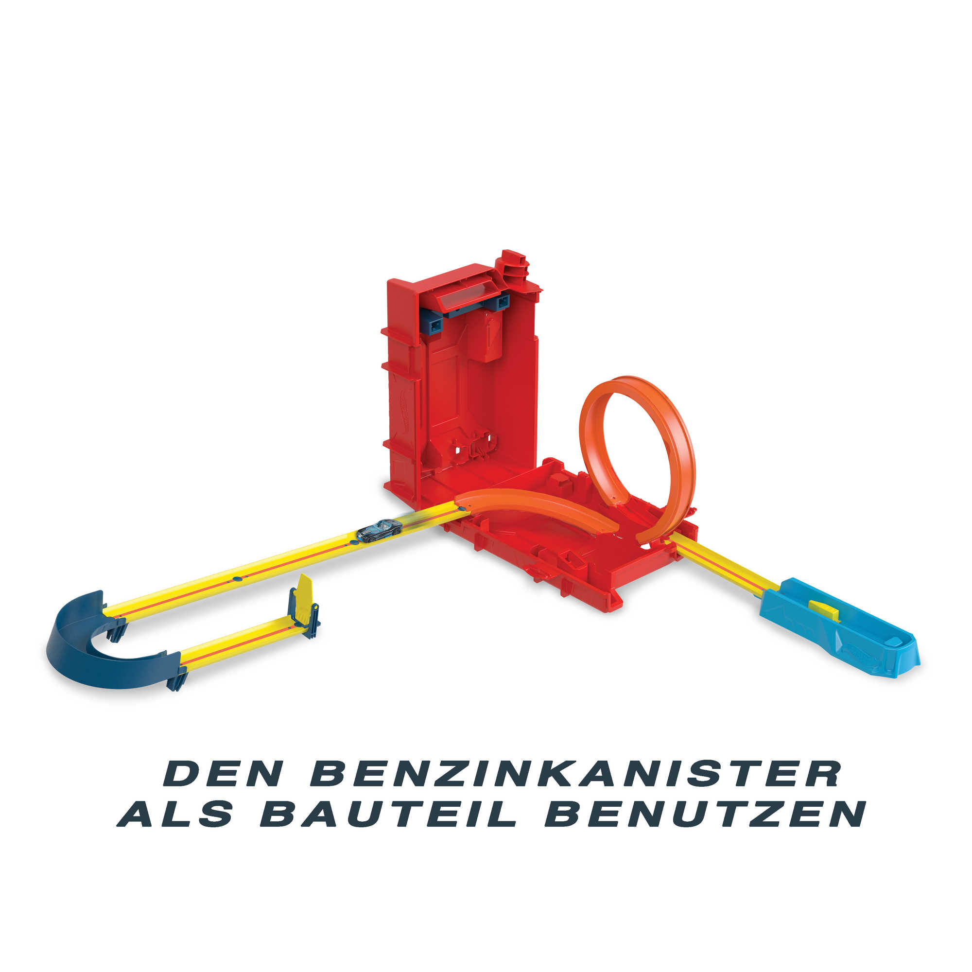 Hot Wheels Track Builder – Set Acrobacias De Fuego Con 16 Piezas, 1 Coche Y Bucle En Llamas, +6 Años