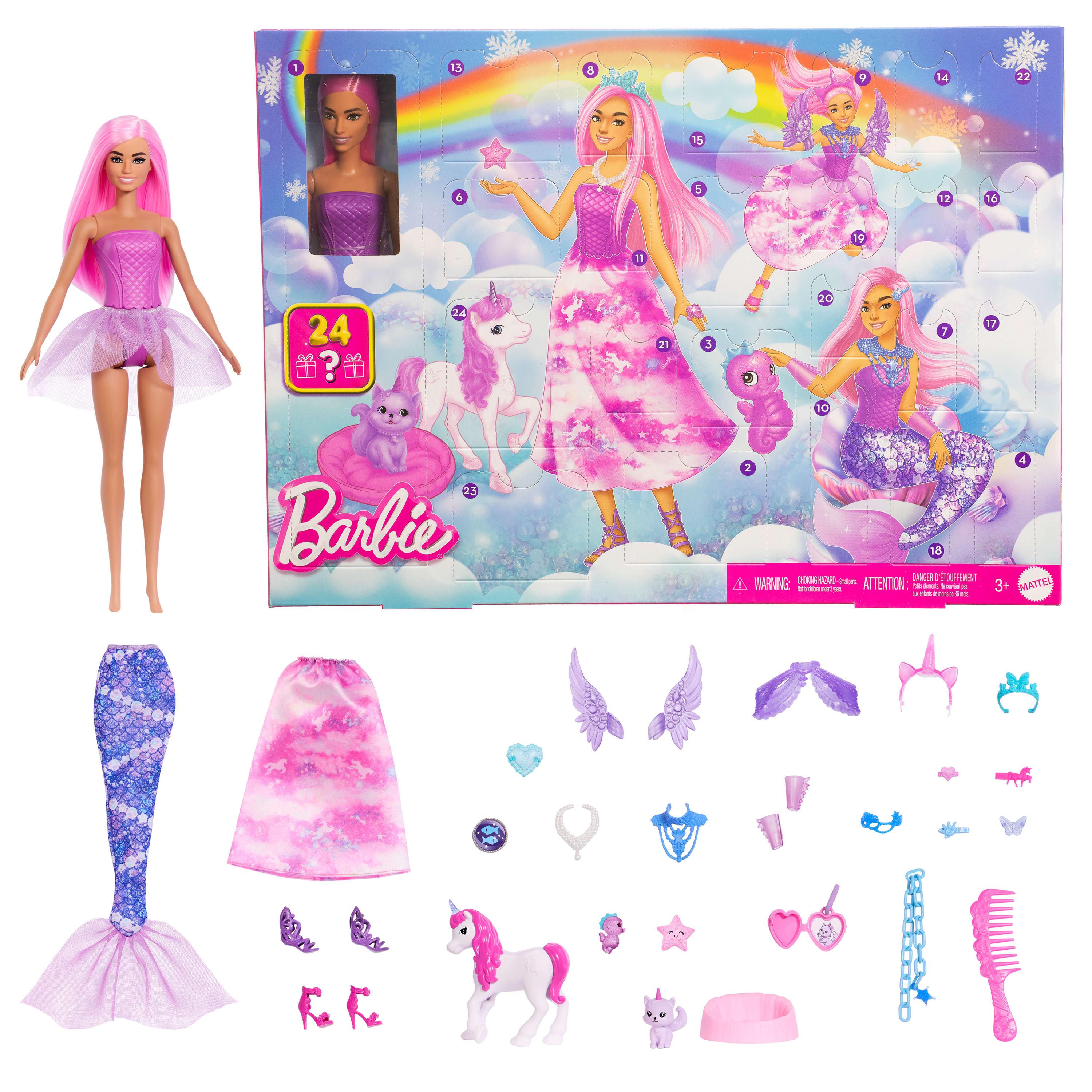 Barbie Adventskalender mit Modepuppe und 24 Überraschungen 2026