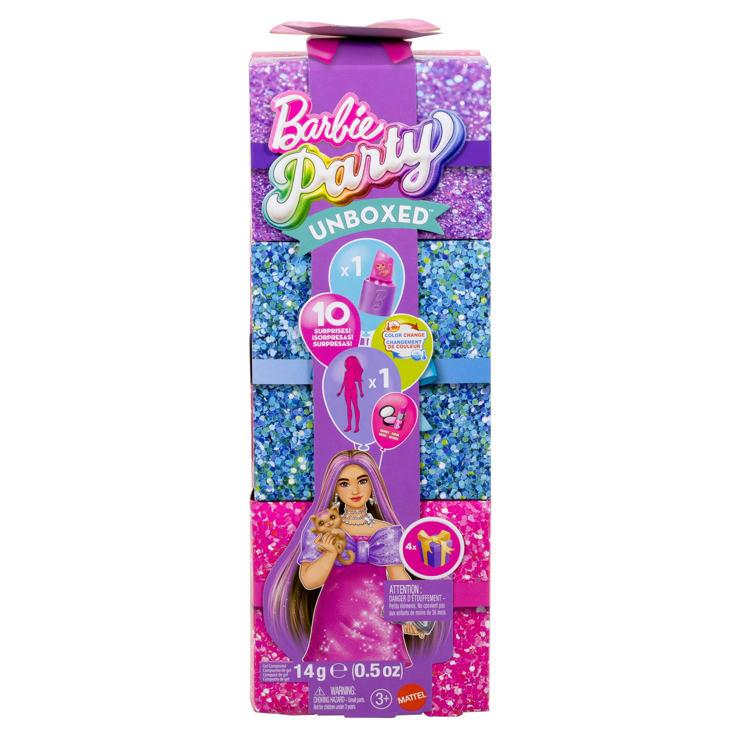 Barbie Color Reveal Cupcake Haarwechsel Puppe - Glitzer-Set Mit 25 Überraschungen, Spielzeug Ab 3 Jahren