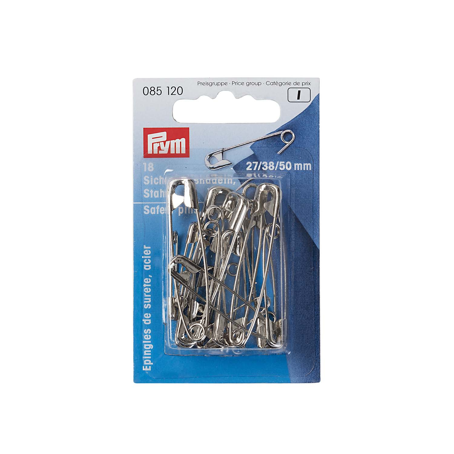 Prym Sicherheitsnadeln ST 27/38/50 mm silberfarbig online bestellen