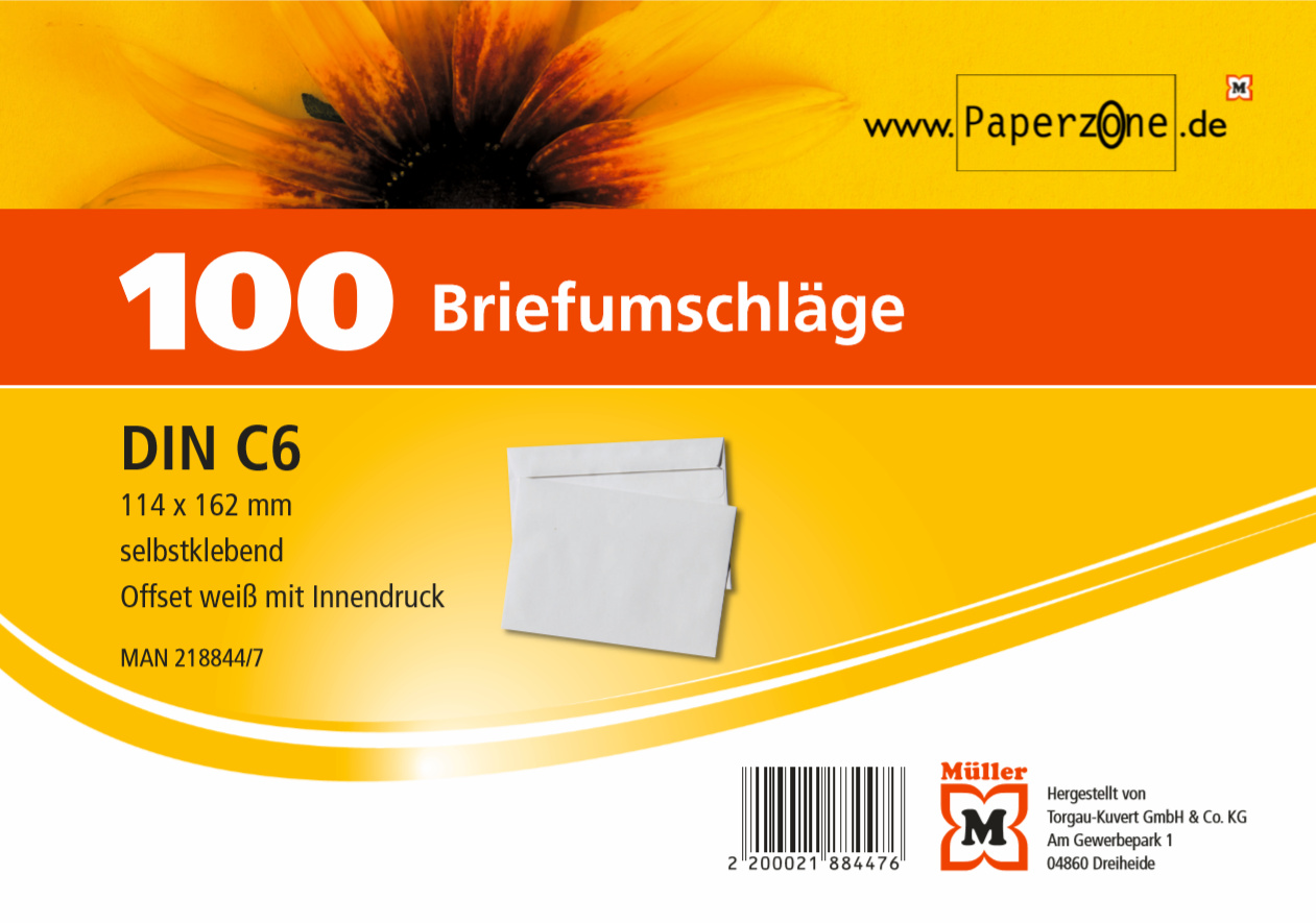 Zellophanbeutel C6 Selbstklebend – 120x162 Mm + 30 Mm Klappe, Transparent, 30 Mikron, 100 Stück