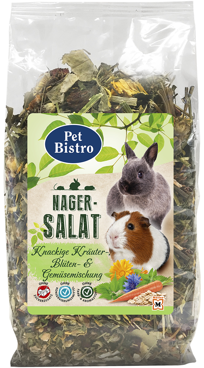 Pet Bistro Nager-Salat Kräuter-, Blüten- & Gemüsemischung