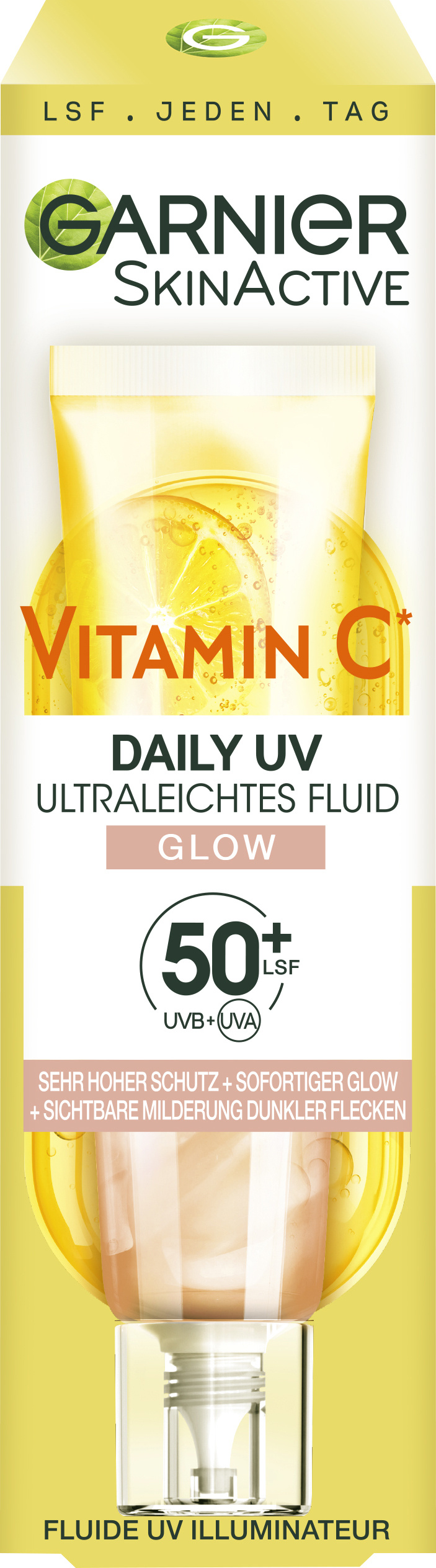 Garnier Vitamin C Anti-UV Fluid LSF 50 – Unsichtbar, Leicht, 40 Ml, Mit Vitamin C-Derivat