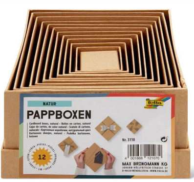 folia Pappboxen naturbraun 12 Grössen online bestellen