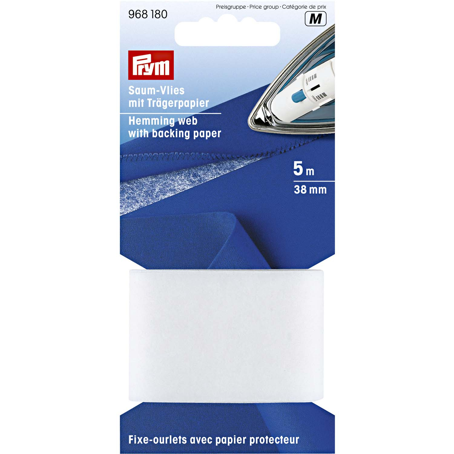 Prym Saumvlies mit Trägerpapier zum Einbügeln 38 mm weiß online bestellen