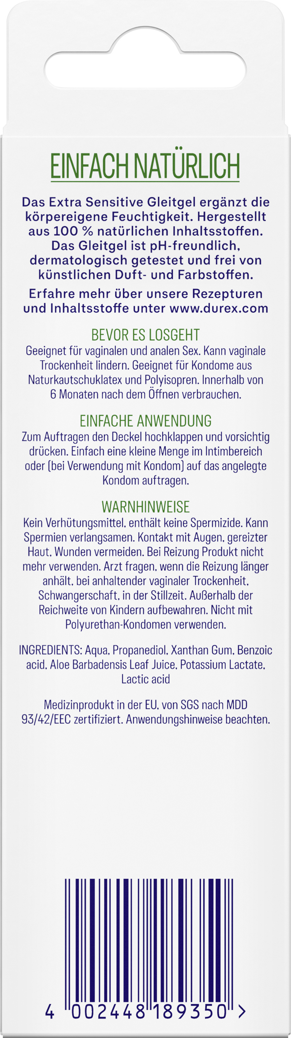 gleitgel mit geschmack müller Ritex Gleitgel Hydro Sensitiv online bestellen main image 1