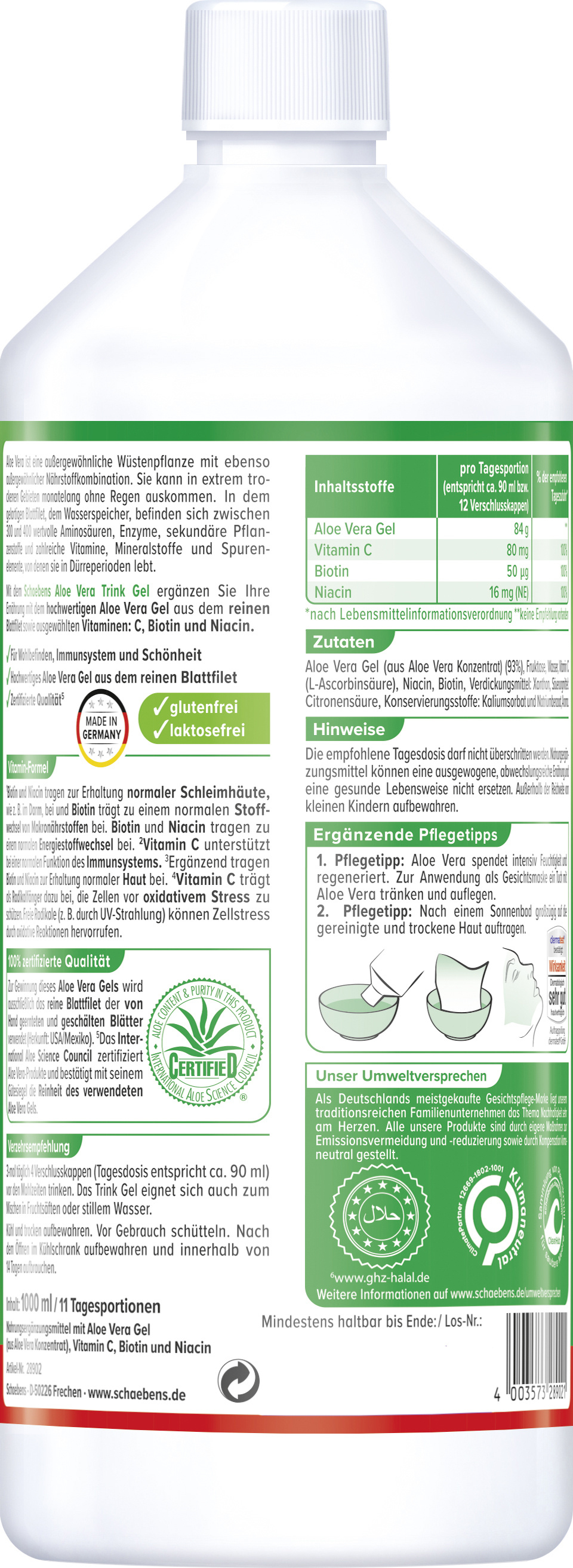 hübner aloe vera gel Hübner Aloe Vera Gel 100 ml main image 1