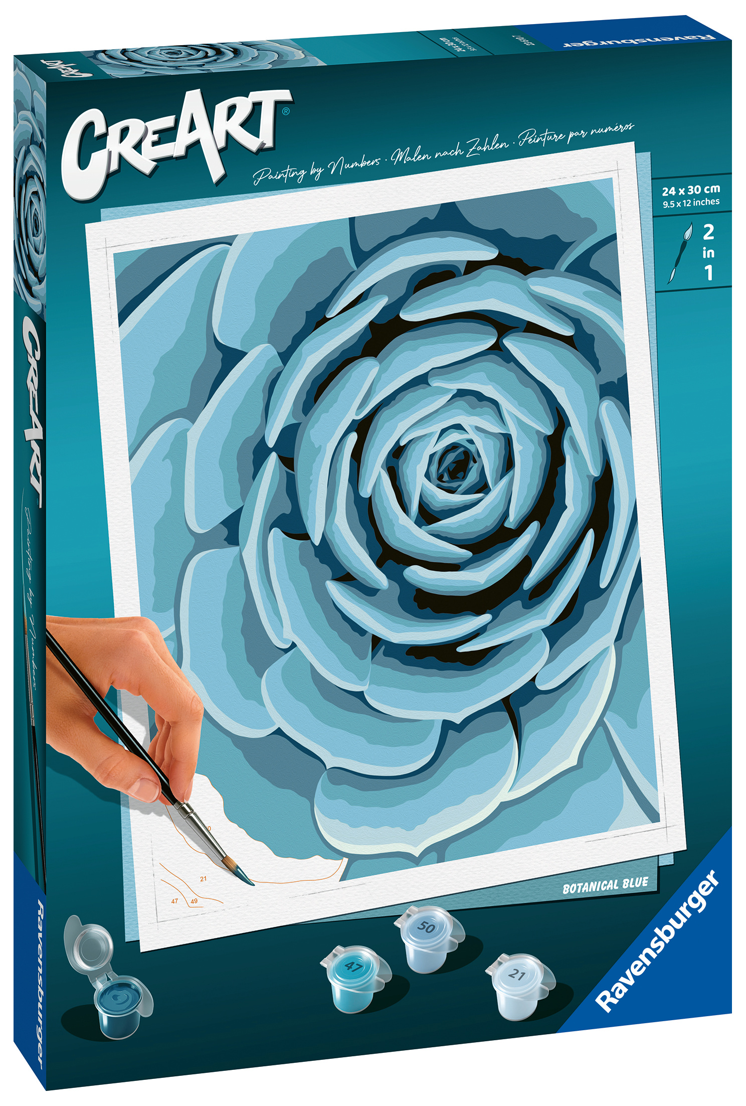 Malen Nach Zahlen Für Erwachsene – 'Weiße Feder & Blumenmädchen', 40,6 X 50,8 Cm
