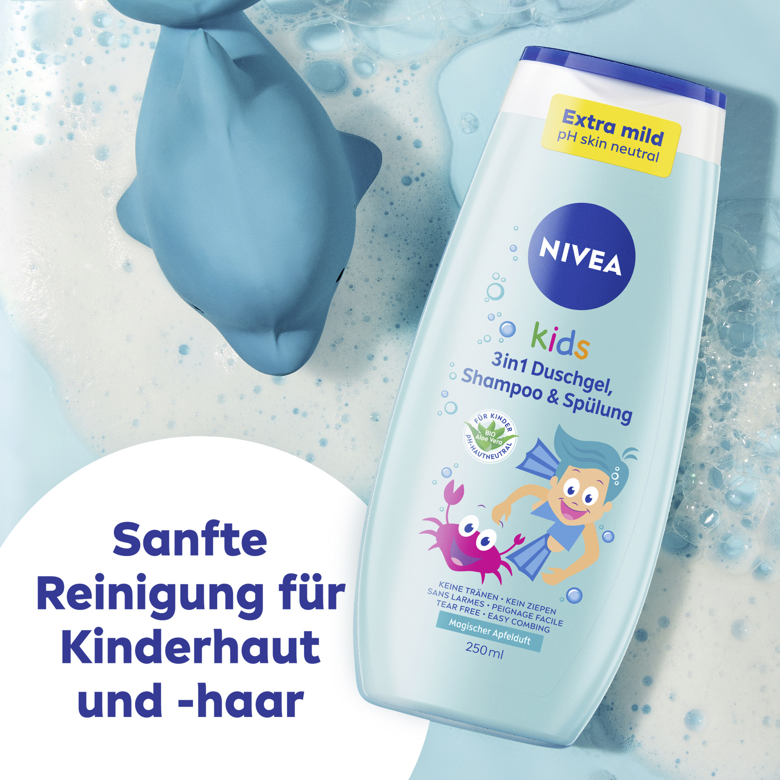Helan Linea Bimbi Duschgel Für Kinder & Babys – Sanft Mit Kamille, Vitamin E Und Mandelöl, 240 Ml, Made In Italy
