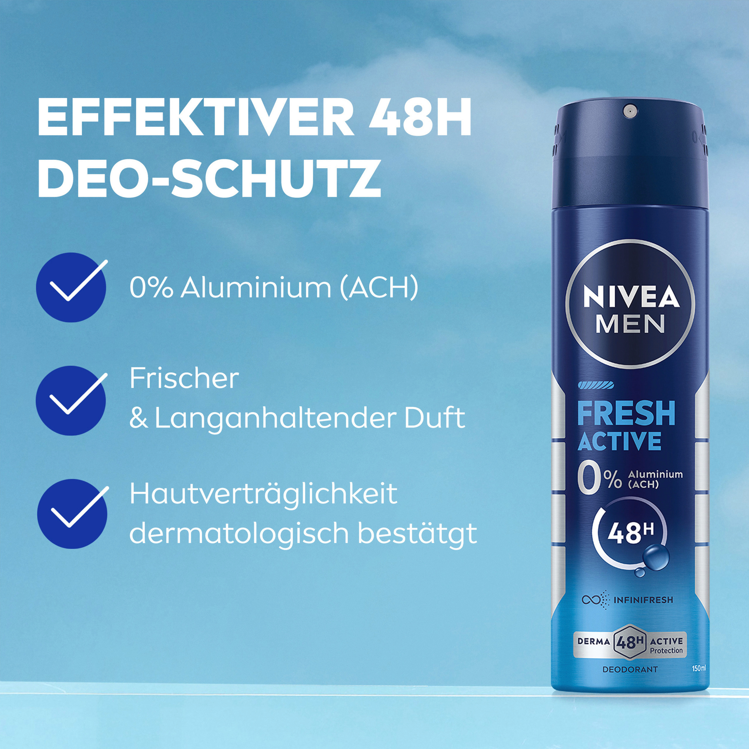 NIVEA MEN Deo Spray Fresh Active online bestellen | MÜLLER
