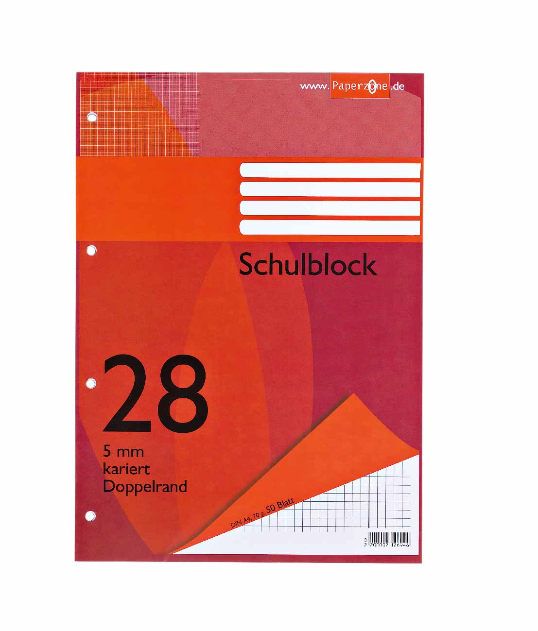 Pigna Cervino Notizblock A4 – 50 Blätter, Kariert, Recyclingpapier, 3 Farben, 10 Stück Packung