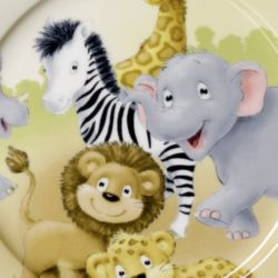 Lot De 6 Verres Pour Enfant Motif Animaux Africains - 205ml, Verre Incassable Et Lave-vaisselle