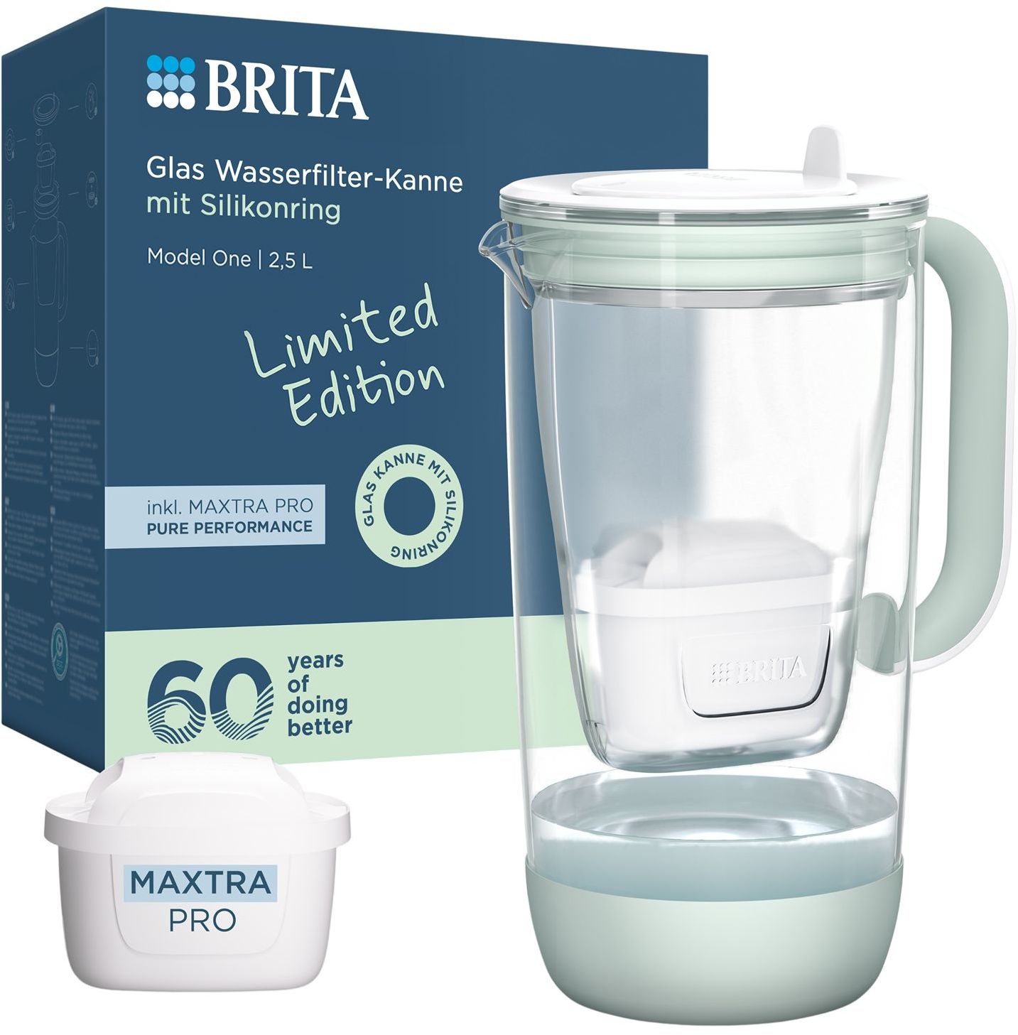 BRITA Wasserfilter-Glaskanne mit Silikonring online bestellen