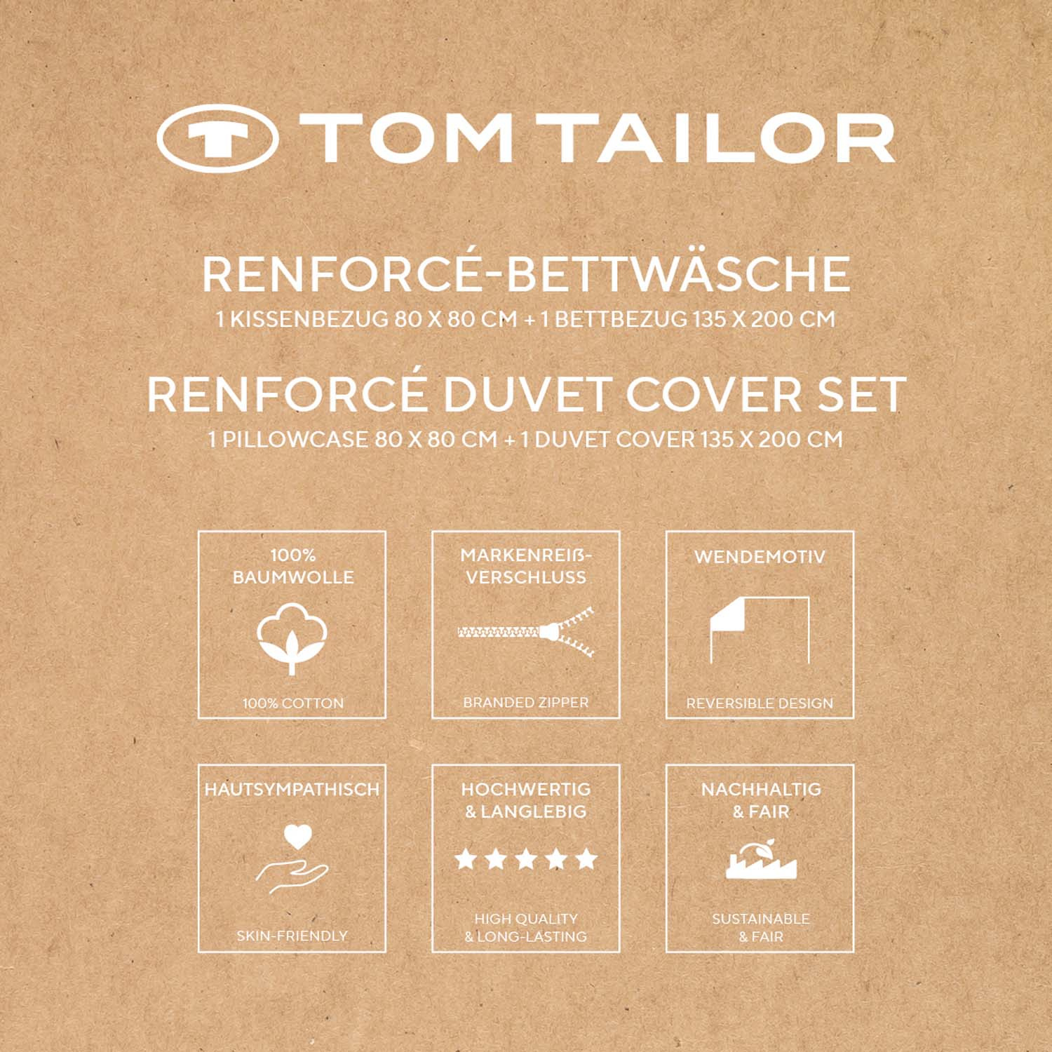 Tom Tailor Bettwäsche Renforce 80x80cm, 135x200cm online bestellen