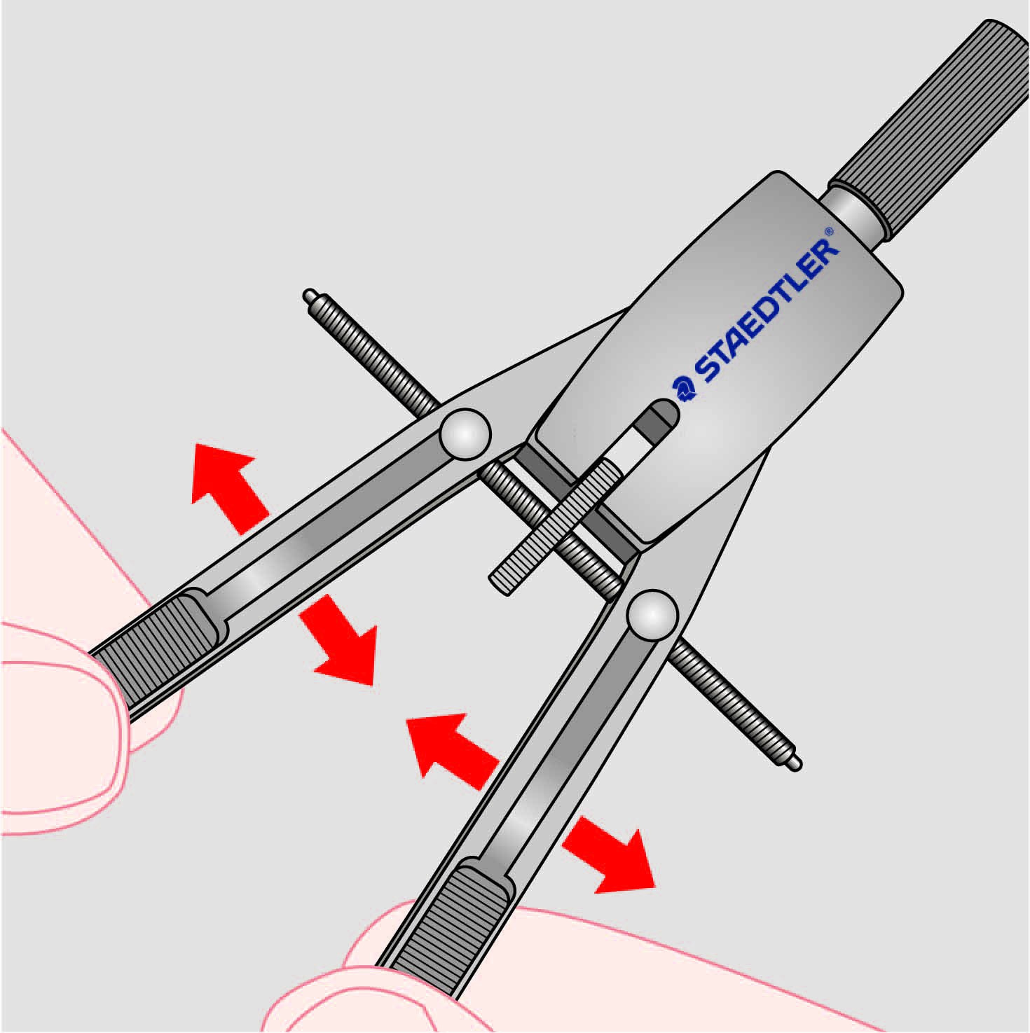 Compás de Precisión Mars® Comfort Ajuste Rapi Staedtler® 552 01 Pieza - Distribuidora