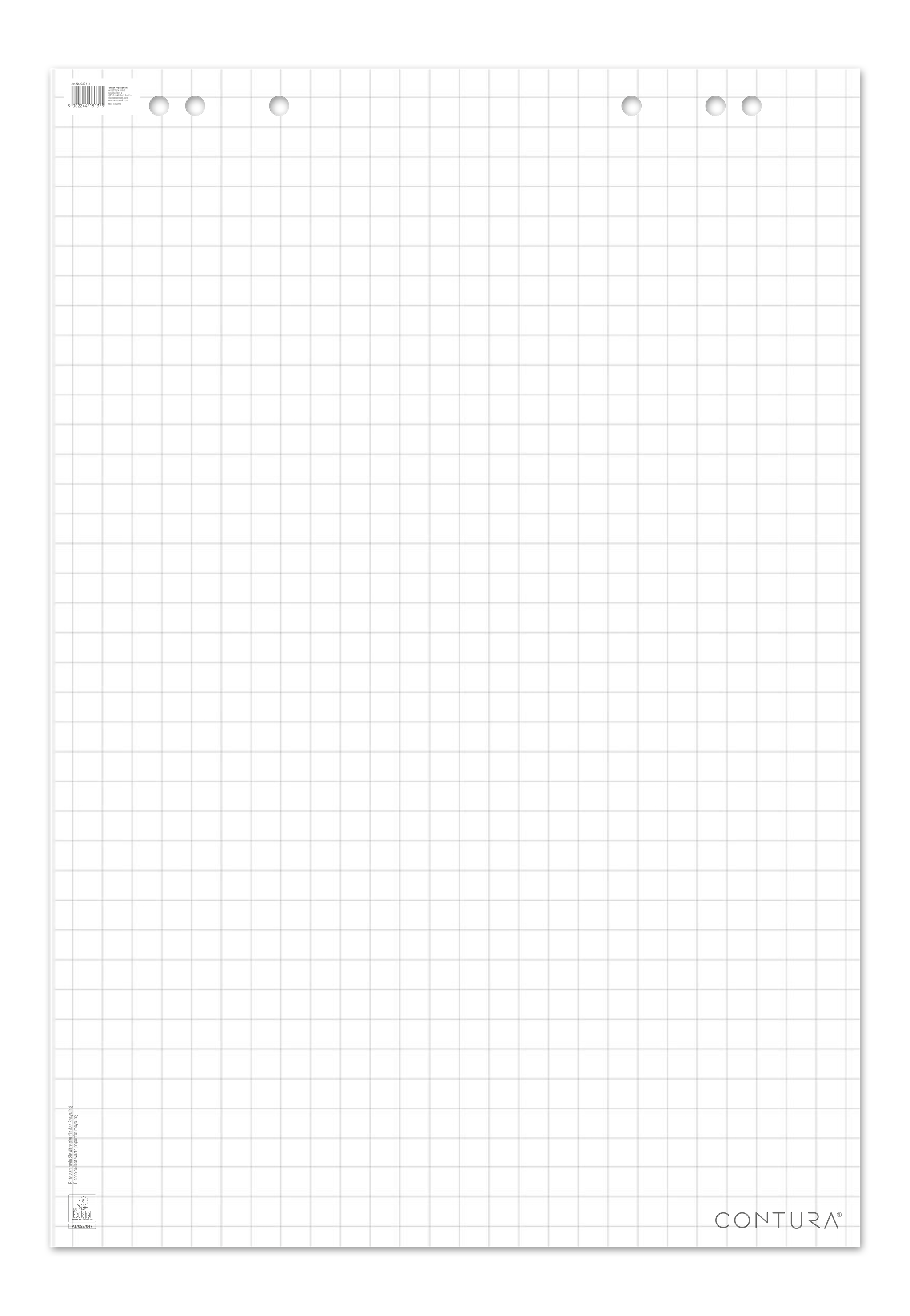 Herlitz Flipchartblock, 68x99cm (kariert/gelocht), 25 Blöcke (20 Blatt je Block