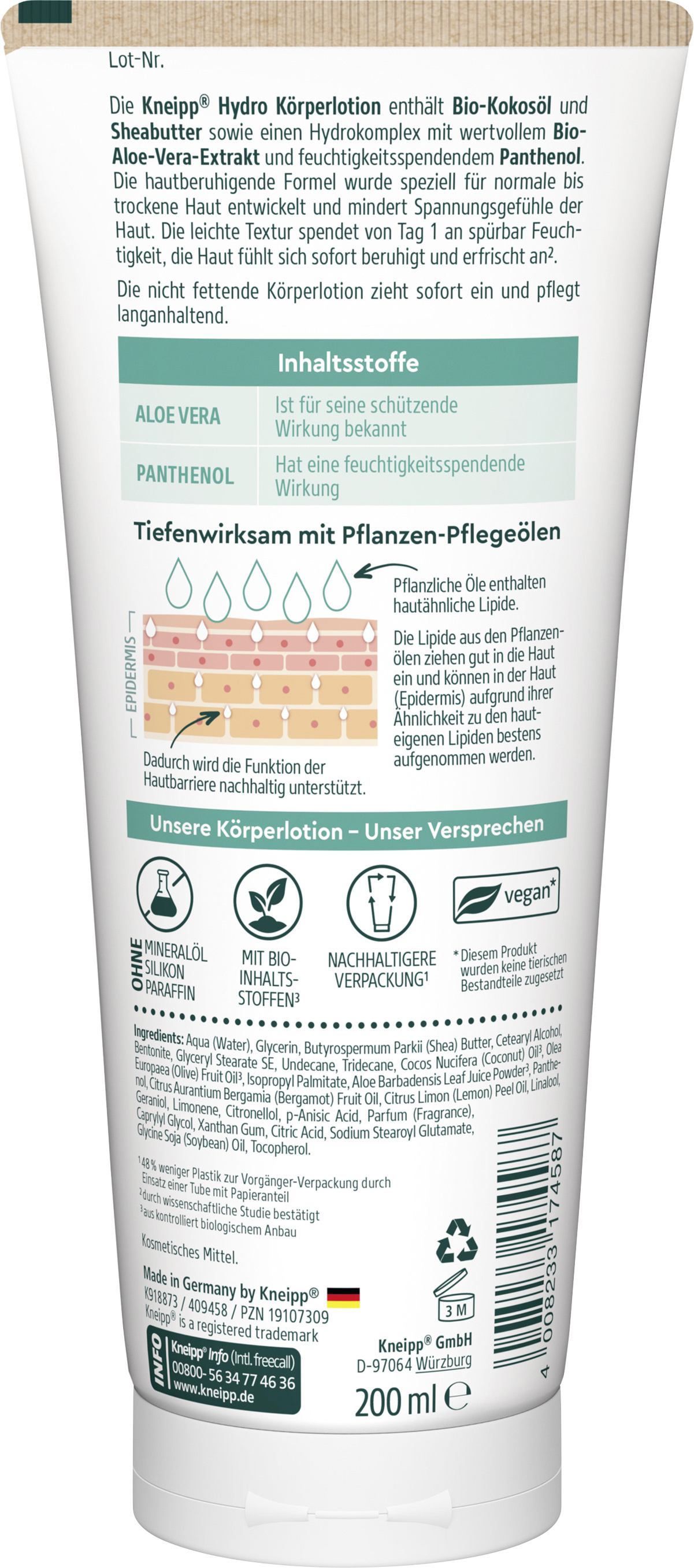 Kneipp Hydro Krperlotion Bio Aloe Vera online bestellen | MLLER