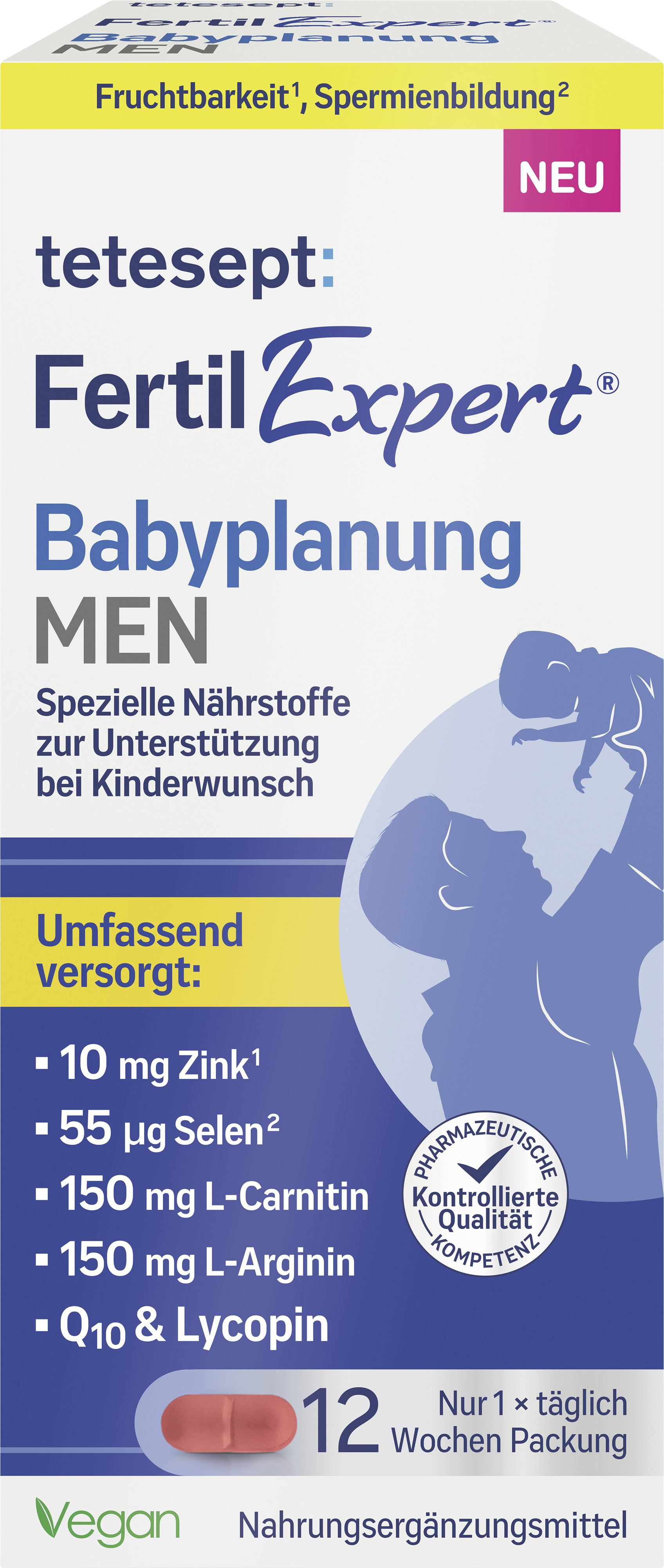 l-carnitin kinderwunsch mann tetesept Fertil Experte Babyplanung Men online bestellen Orthomol Fertil plus: Männliche Fruchtbarkeit
