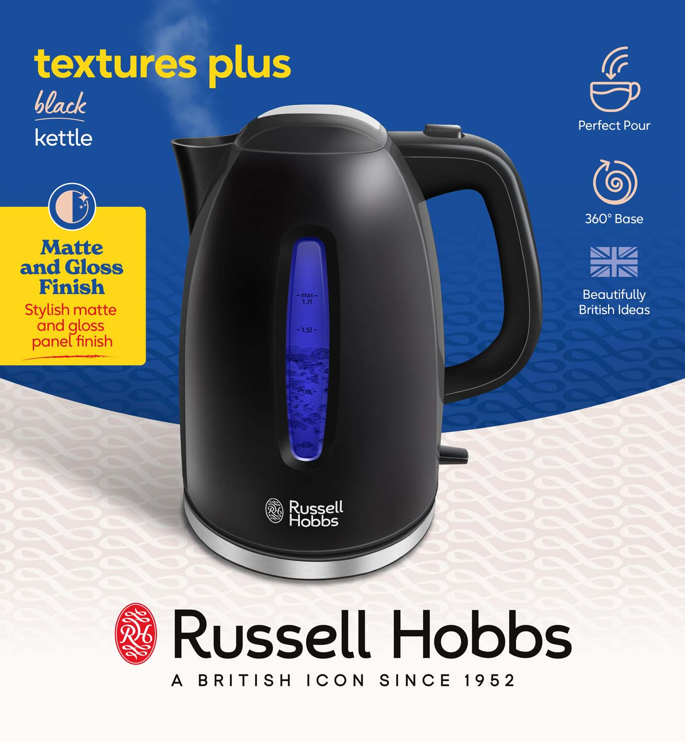 Filtro Anti-Calcare Russell Hobbs 259070 - Per Bollitori Textures Plus, Nero - Foto 10