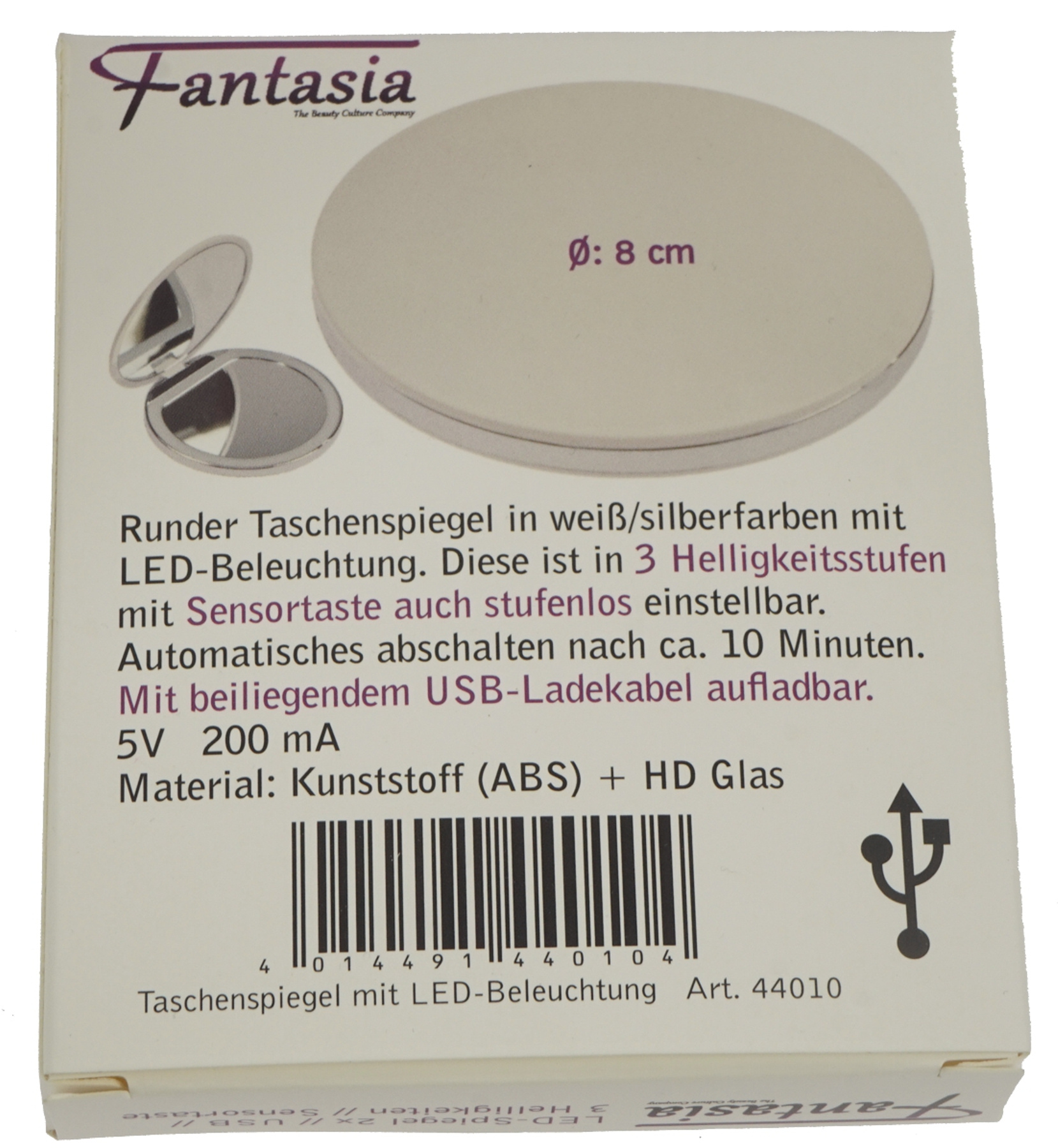SURJIER Taschenspiegel Mit LED-Licht – Doppelseitig 1x/3x Vergrößerung, Klappbar & Perfekt Für Die Handtasche
