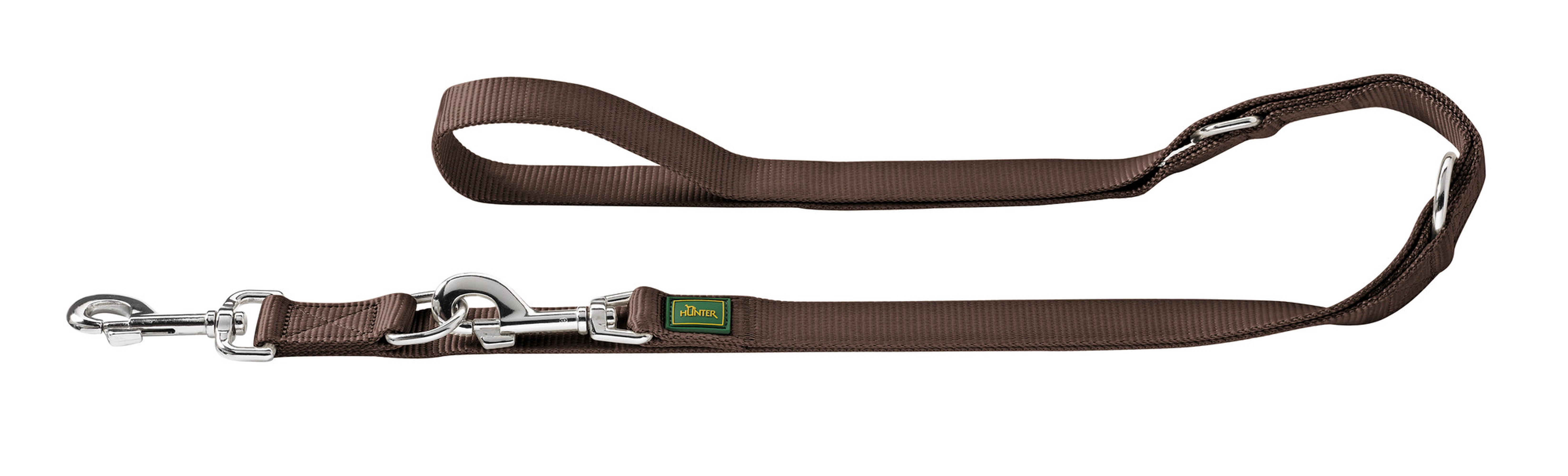 Hunter Verstellbare Hunde Nylon Fhrleine Extra Long, Farbe: Braun, Lnge:  300 cm, Breite: 20 mm bei MUELLER kaufen