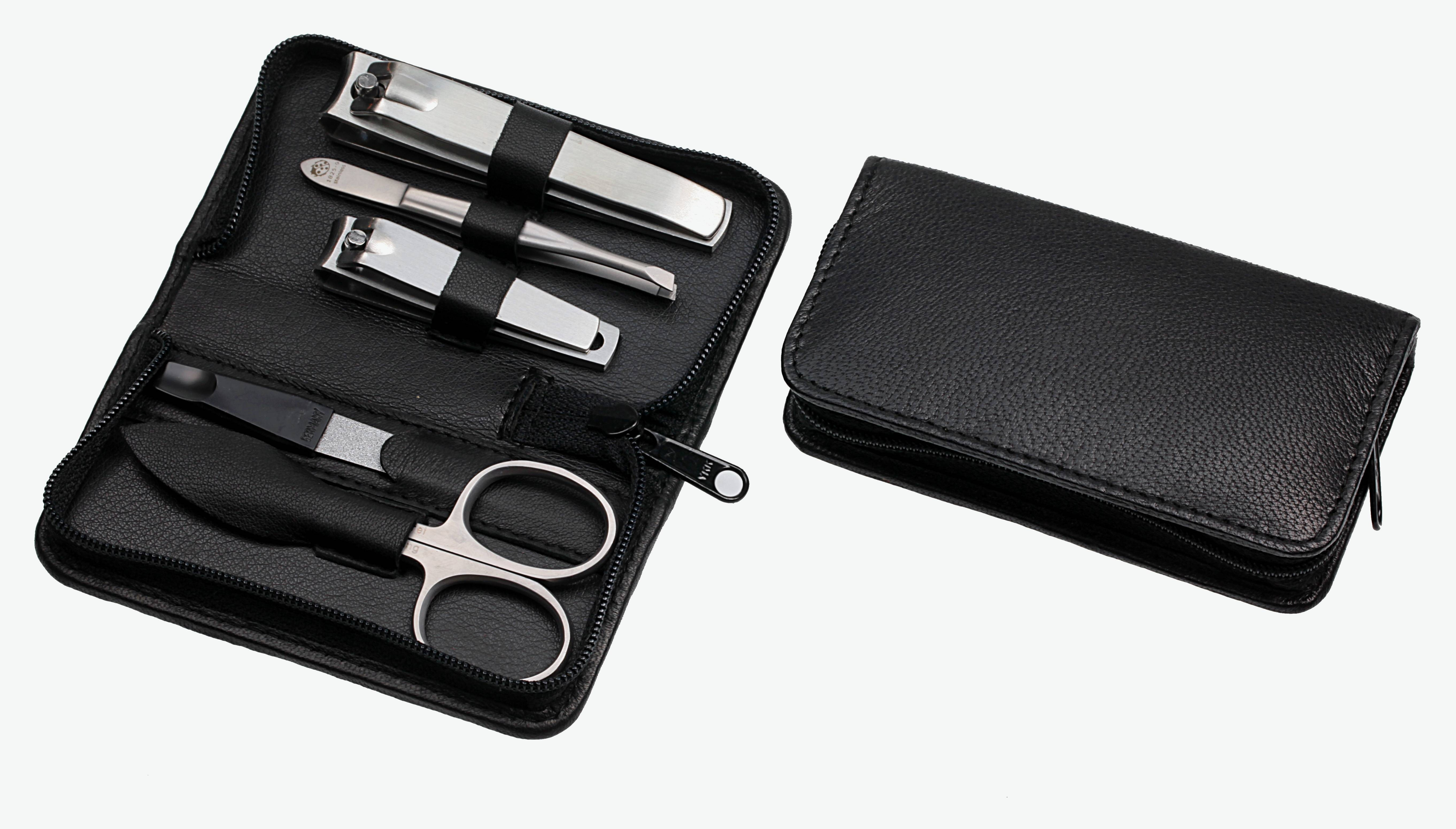 Achort Maniküre-Set – 20-teilig, Edelstahl – Inkl. Ledertasche – Für Nagel- & Gesichtspflege – Ideal Für Reisen