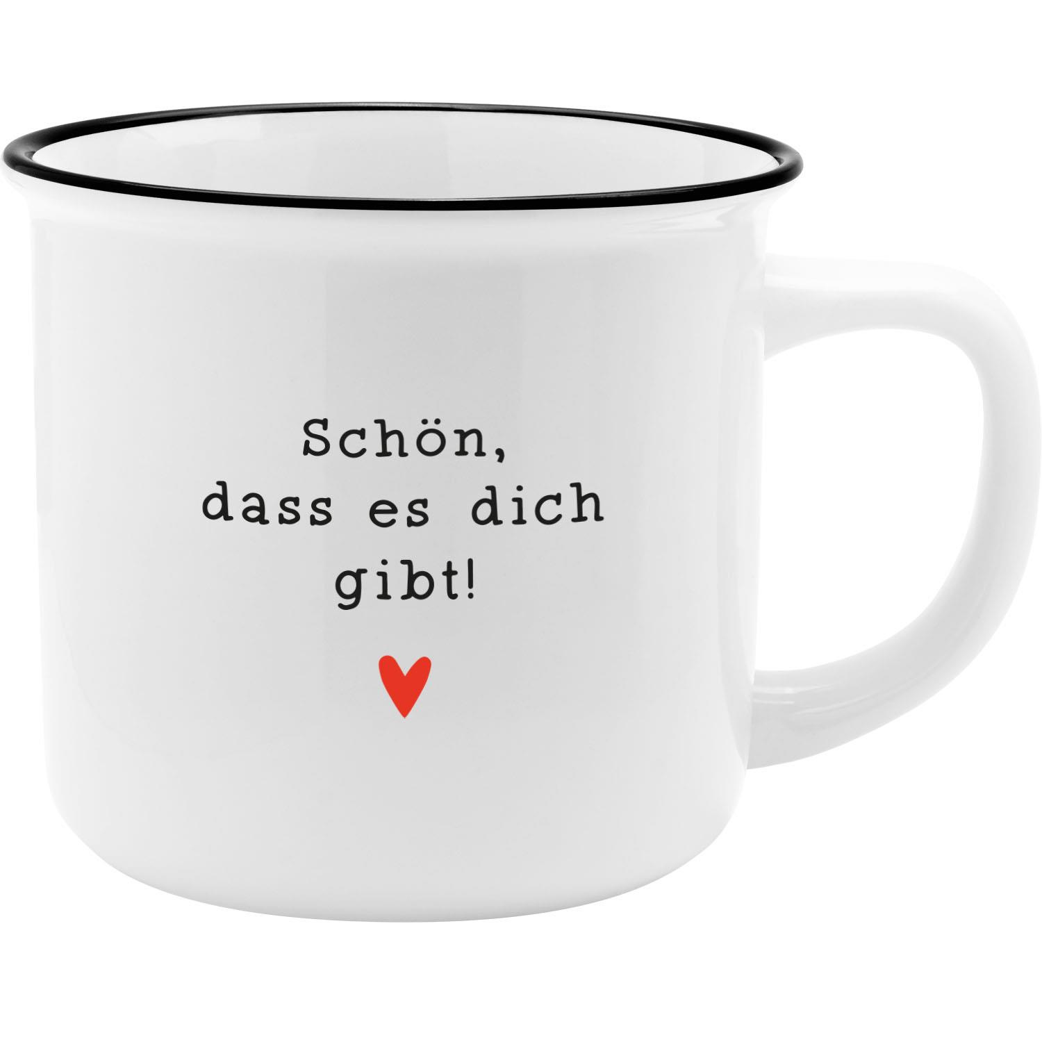 Sheepworld Porzellan Tassen-Set Mit Kaktus-Motiv & Freundschaftsspruch | 2 Tassen à 350 Ml | In Geschenkbox
