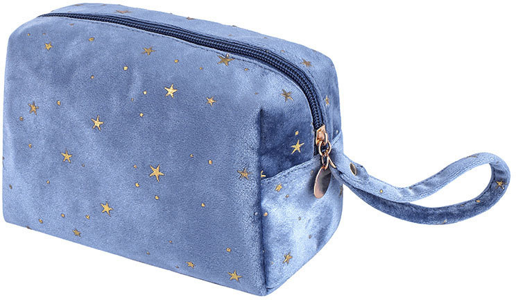 OES Kosmetiktasche Für Damen – Fünfzackiger Stern Design, Schwarz, Wasserdicht, 23x17 Cm