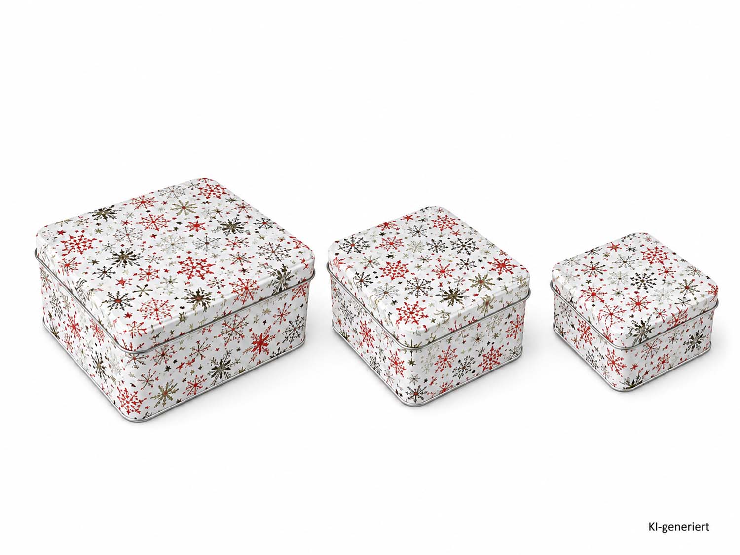 TRENDSHOP Keksdose Schneeflocke rechteckig 3er Set online bestellen