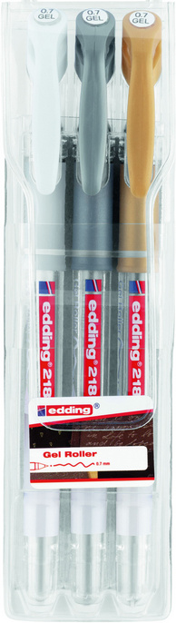 Edding Gelroller 2185 schwarz+rot+blau 3er Set Edding Gelroller 2185 schwarz+rot+blau 3er Set