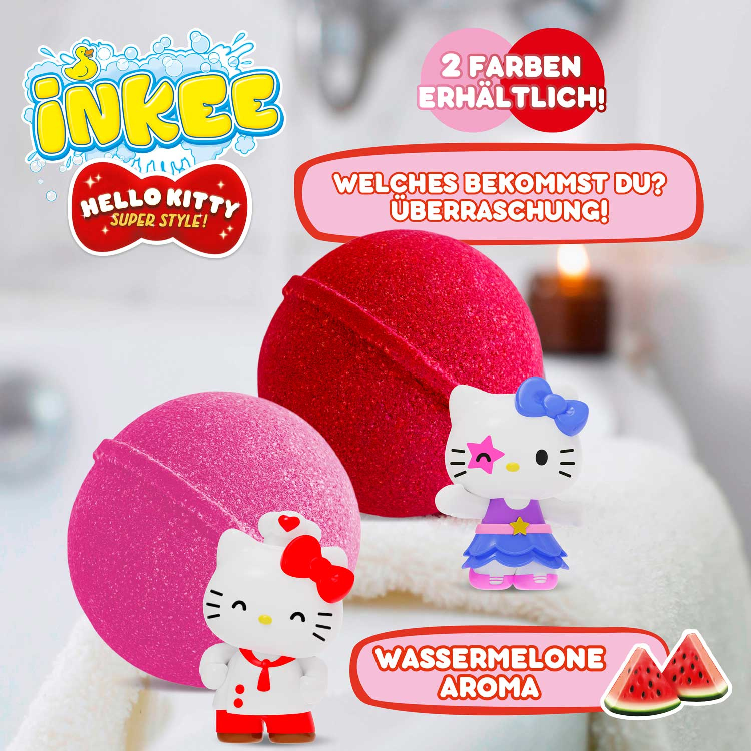 CRAZE - INKEE HELLO KITTY MIT 1 VON 6 ÜBERRASCHUNGS-FIGUREN, 1