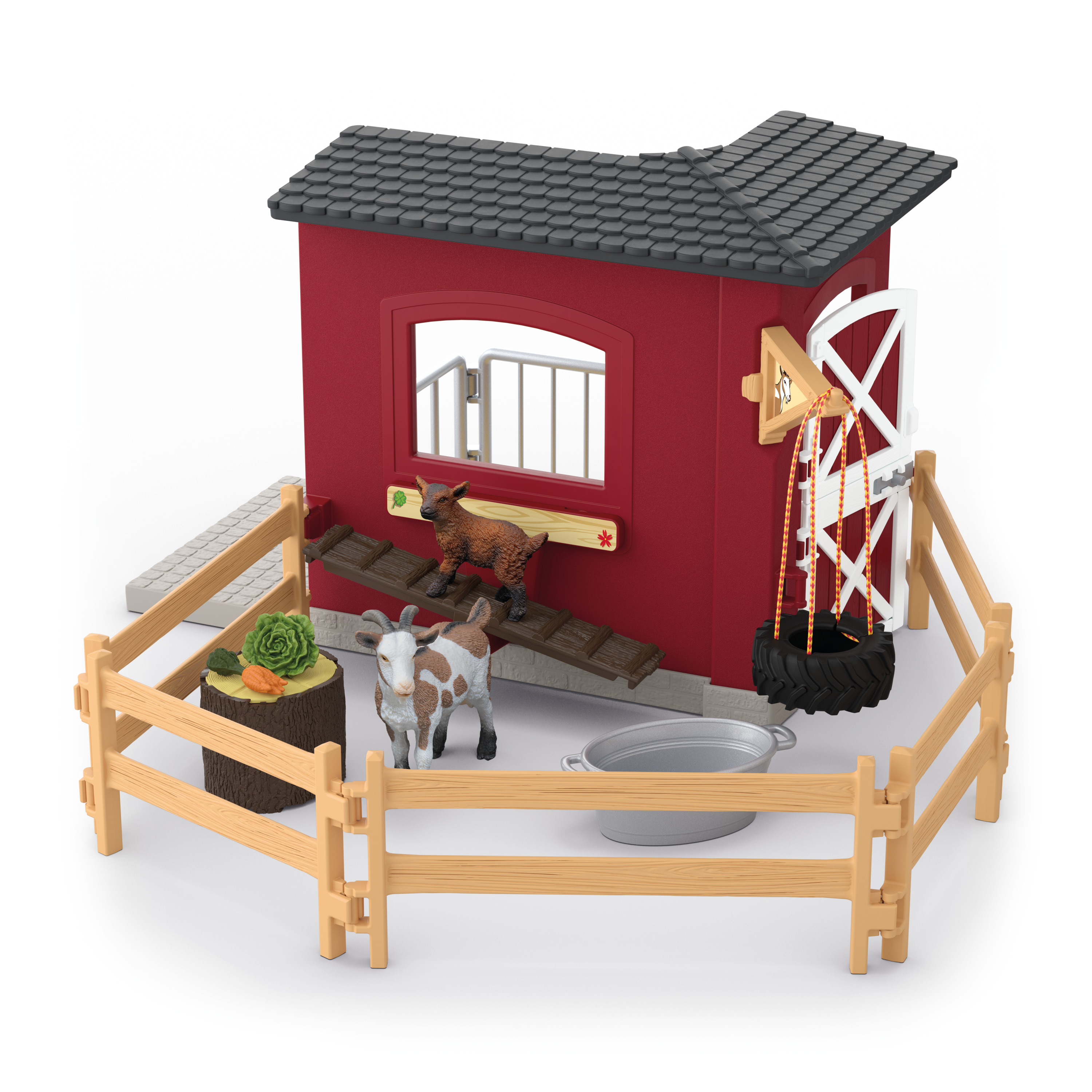 Schleich Farm Life 2er Set – Berner Sennenhund & Katze, Detailverliebte Tierfiguren Fürs Spielen