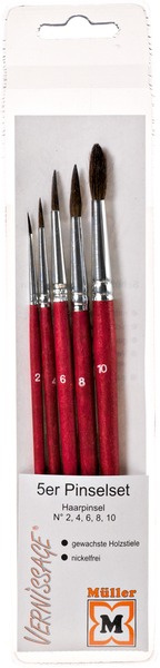 UNIMEIX Mini-Pinsel-Set – 8 Stück, Synthetisch, Für Trockenmalerei, Details & Aquarell, 4 Größen