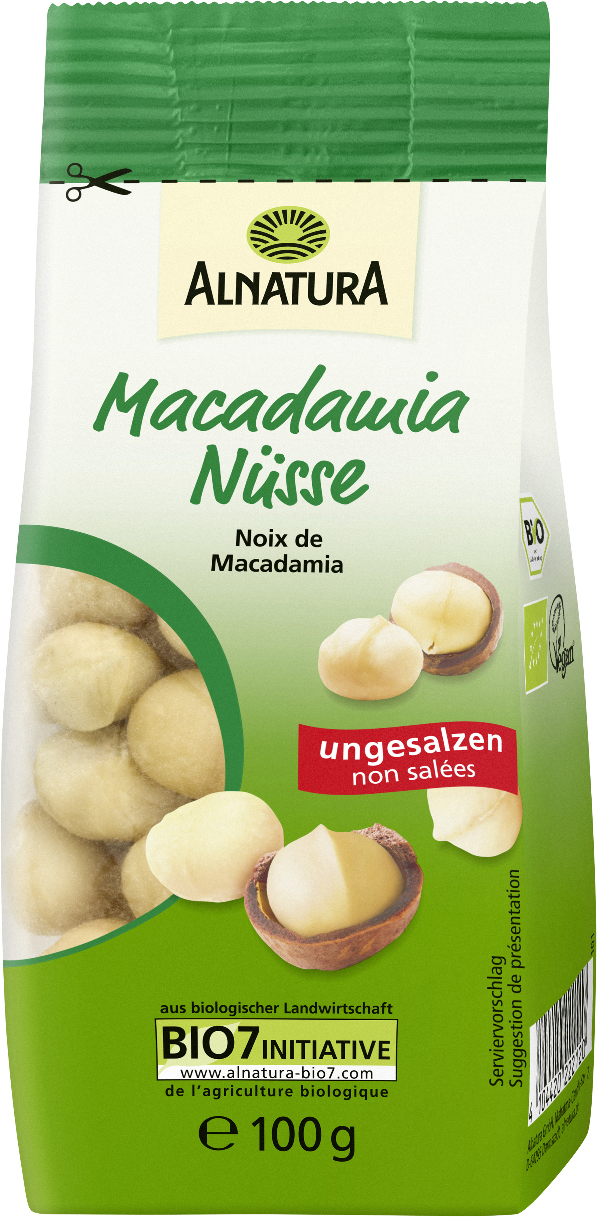 Bio-Macadamianüsse 2,4 Kg (3x 800 G) , Naturbelassen (ungeröstet - Ungesalzen) E