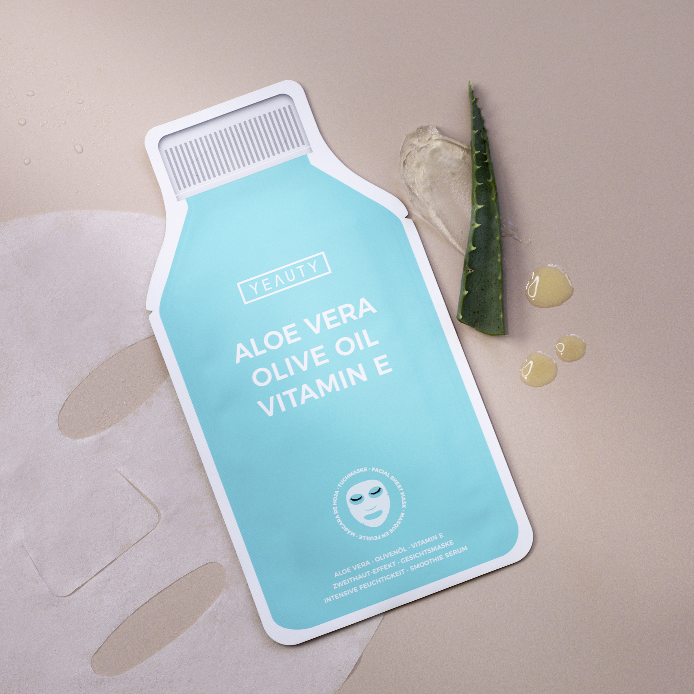 Yeauty Tuchmaske Aloe Vera, Olive Oil, Vitamin E online bestellen | MLLER