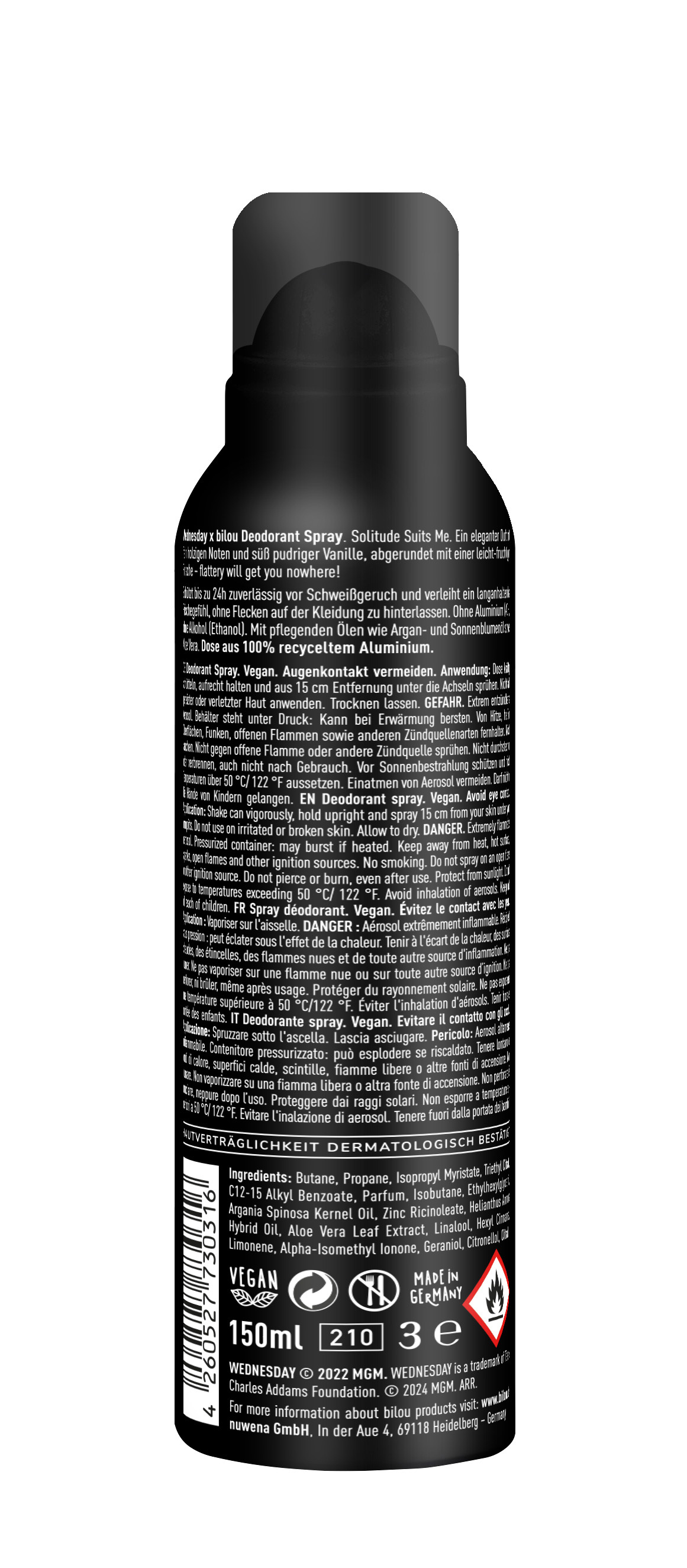 Wednesday Duschgel & Wasserflasche Set – 150 Ml, Gothic Style