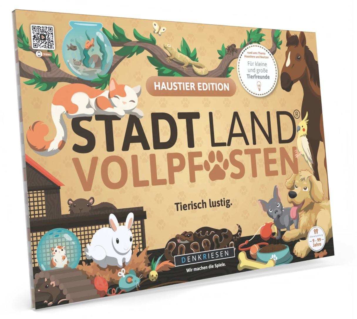 DENKRIESEN - Stadt Land VOLLPFOSTEN® Classic Edition – 'Intelligence Ist relativ' – A4 | Partito | Gioco di Famiglia | City Land Fiume | Blocco da Gioco | Idea Regalo : Görz, Denis, Barreto, Ricardo