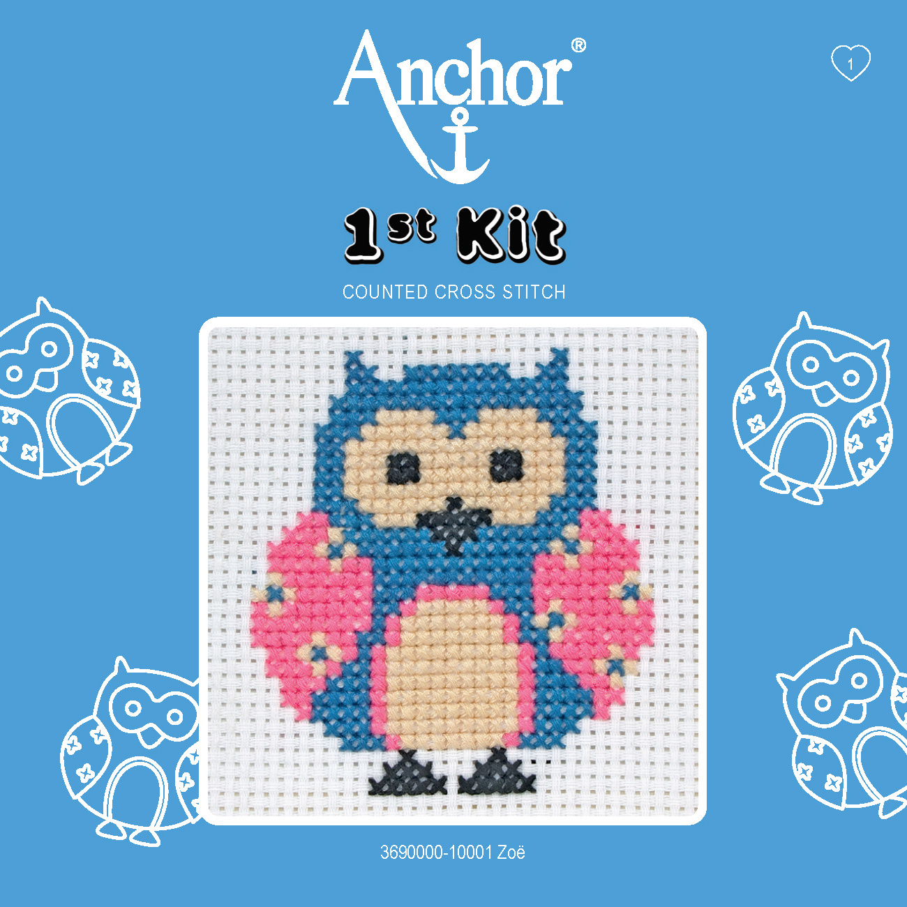Anchor Kreuzstich-Set 'Ländliches Leben' – Inkl. Stoff, Garn & Nadel, Fertige Größe 20 X 30 Cm