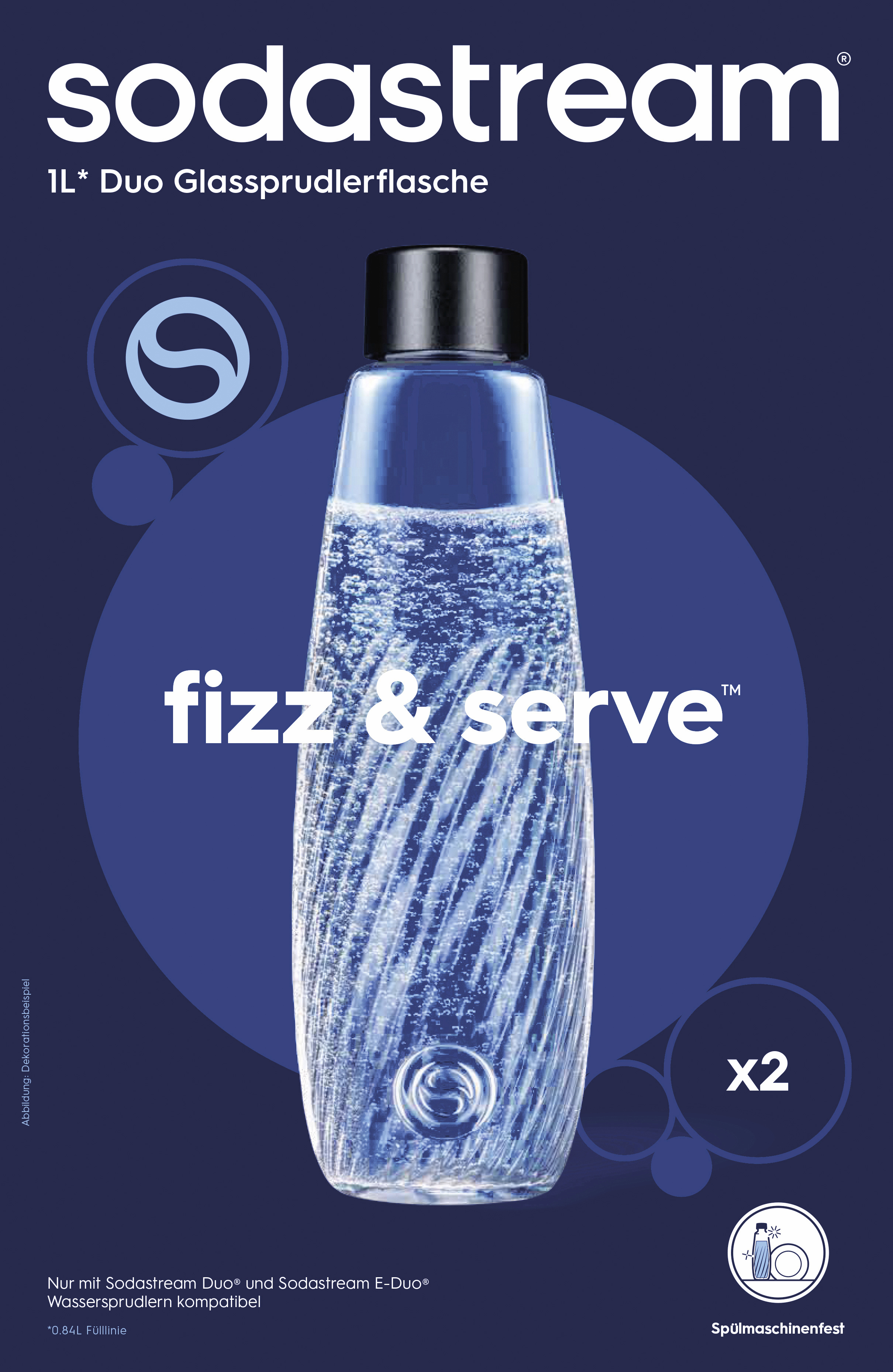 SodaStream® Glasflasche 1l 2er Pack online bestellen