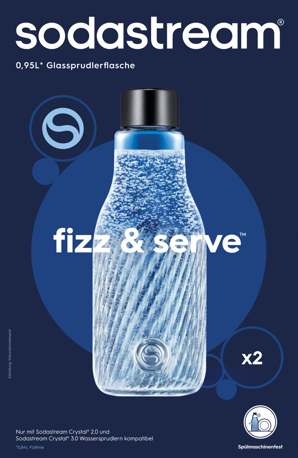 SodaStream® Glaskaraffe Crystal 1l 2er Pack online bestellen