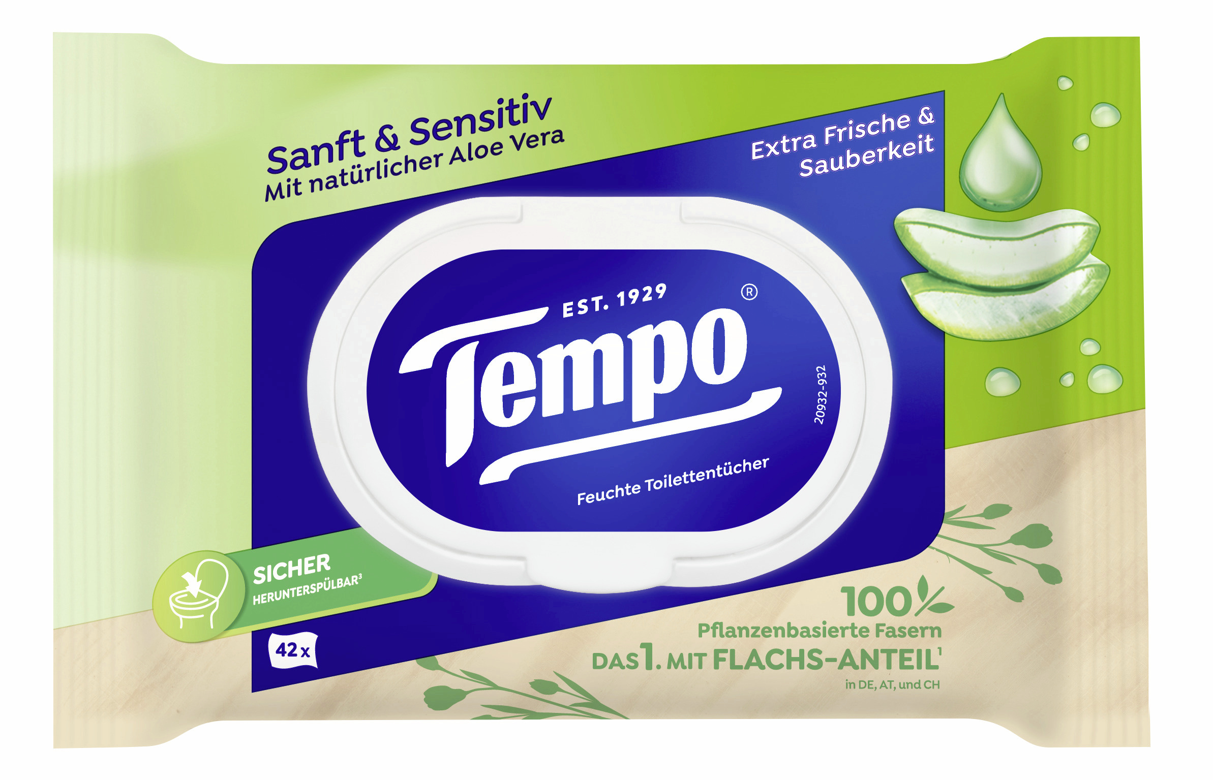 Tempo Feuchtes Toilettenpapier Sanft & Sensitiv Aloe Vera online bestellen  | MLLER