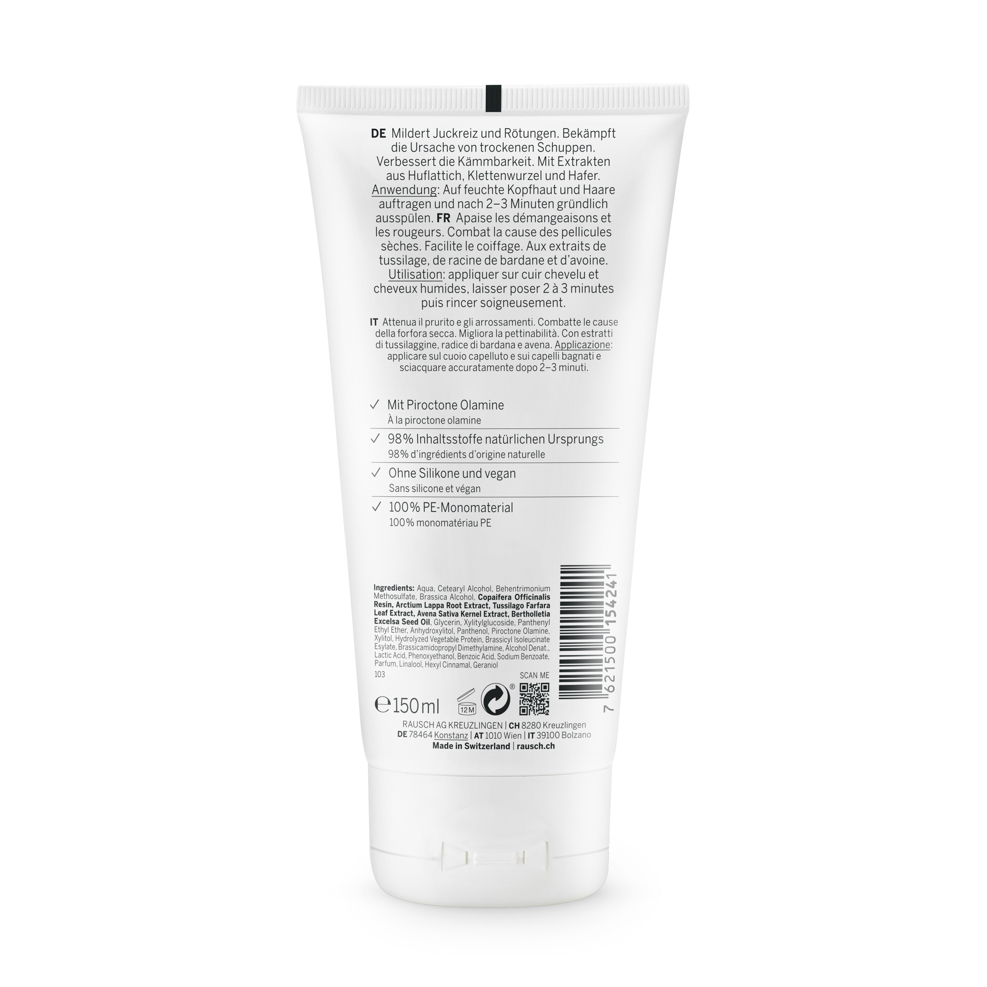 Dr. Organic Kaffee Anti-Schuppen Conditioner – Beruhigt Kopfhaut, Natürlich Vegan & Tierversuchsfrei, 200ml