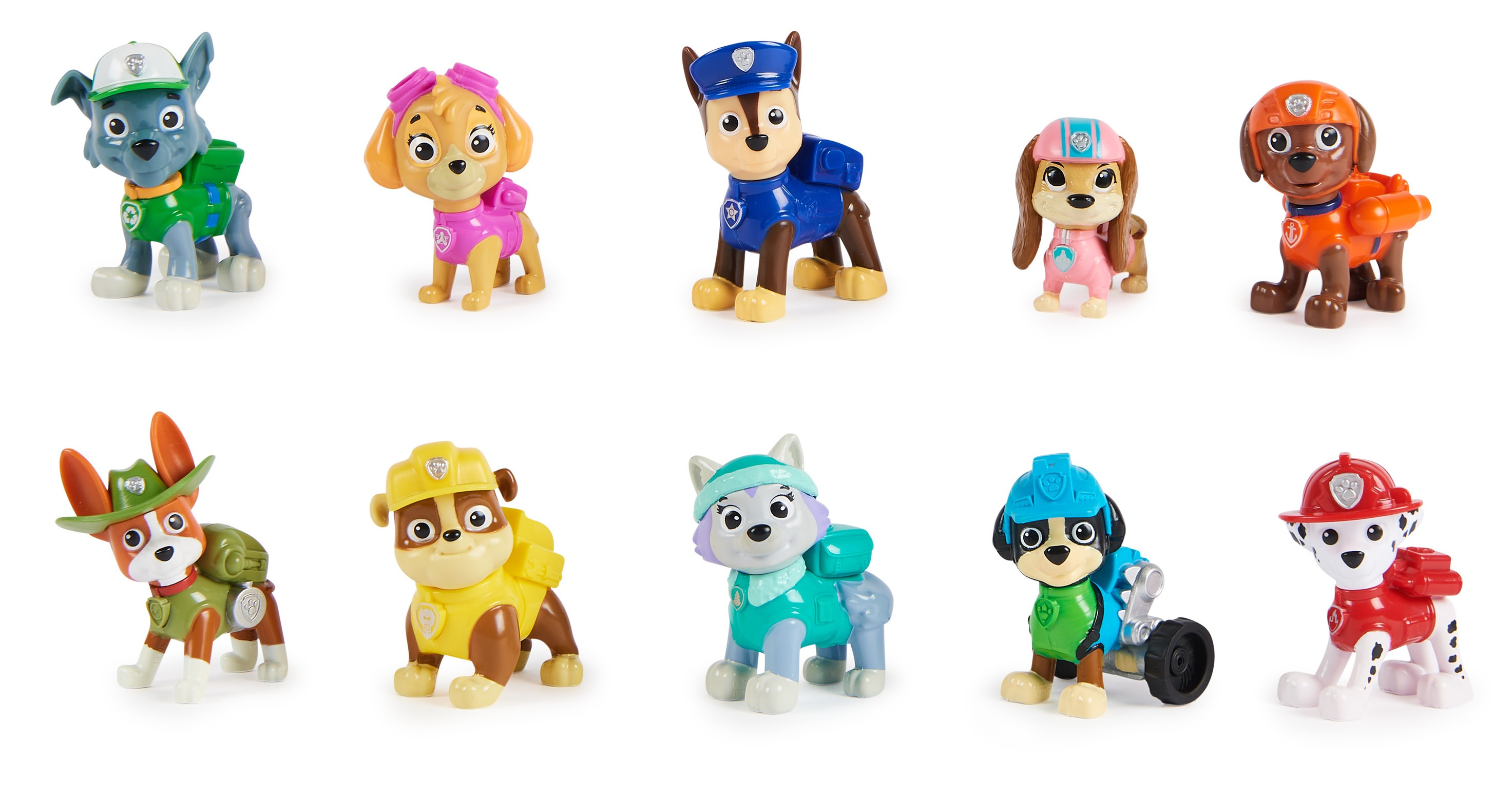 Spin Master - PAW Patrol, 10. Jubiläum, Action Pack Pups Figuren