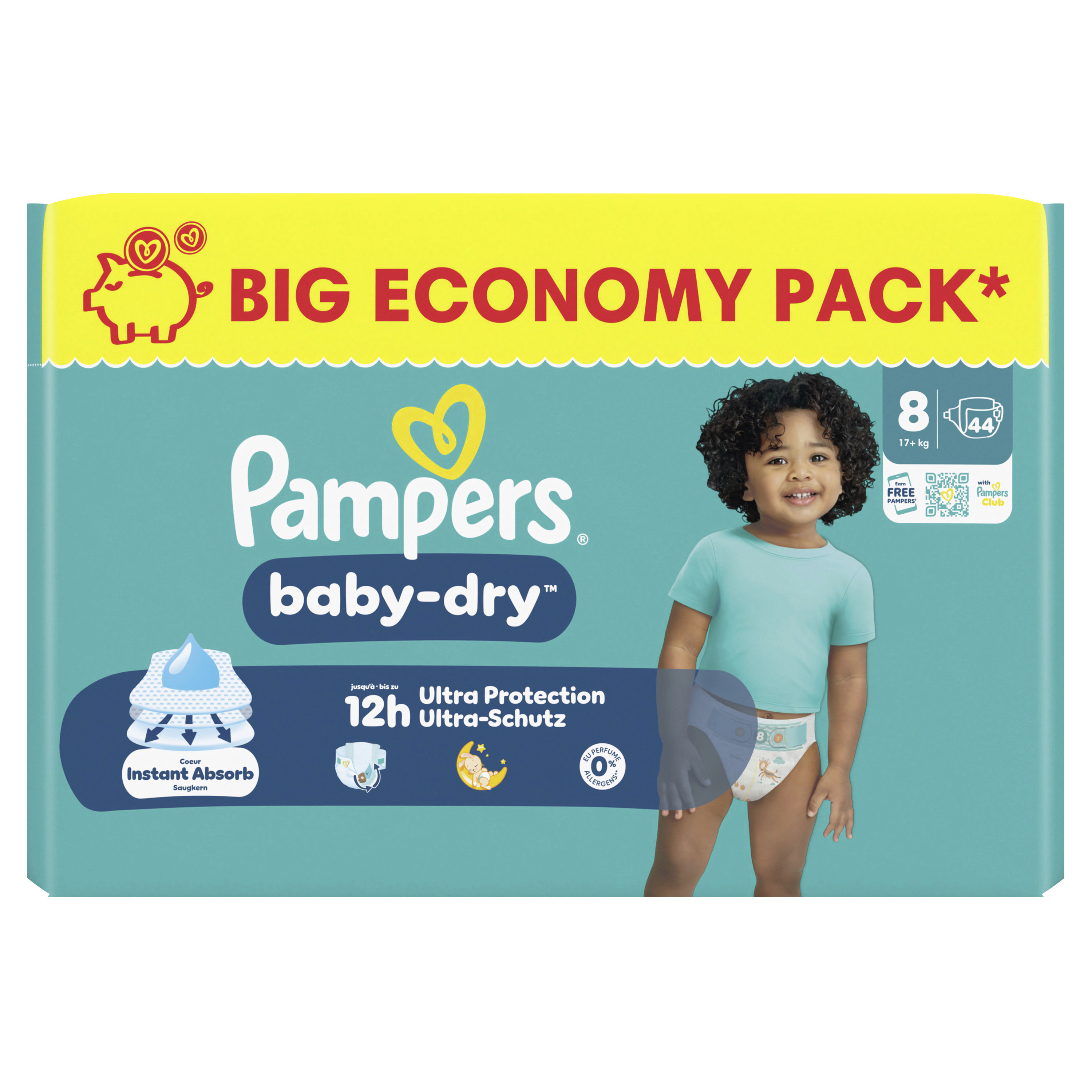 Pampers Baby Dry Windeln Gr.8 Extra Large 17+kg Big Economy Pack